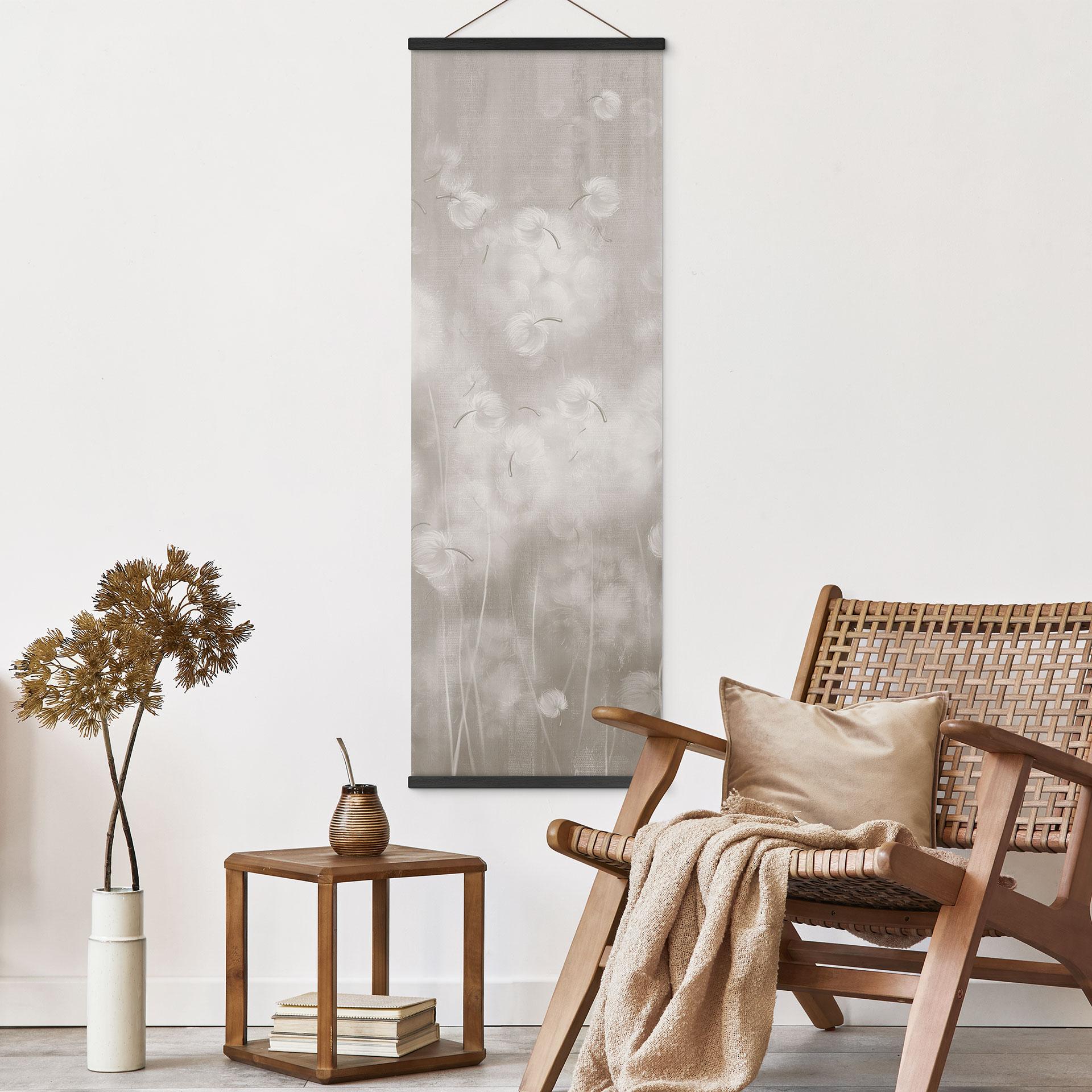 Textielposter Dandelions Dream in Beige - Ms Tiff - Panorama
