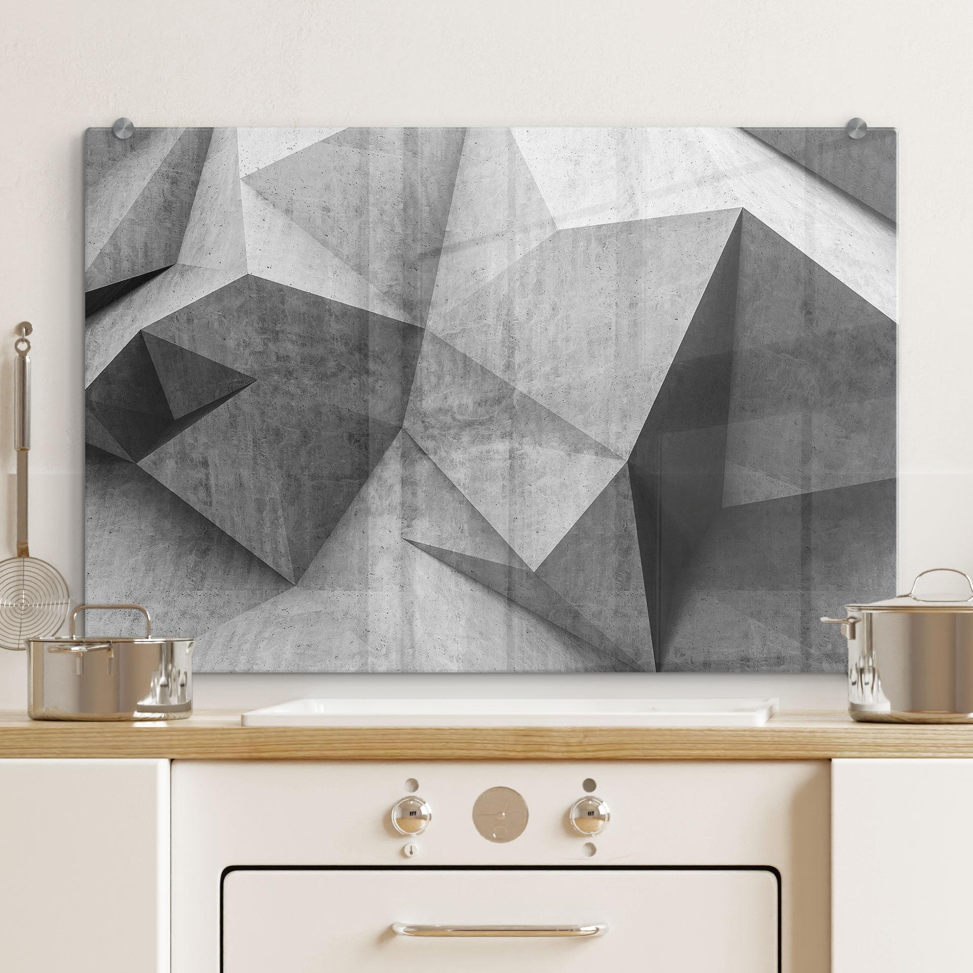 Stænkplade - 3D Betonvæg