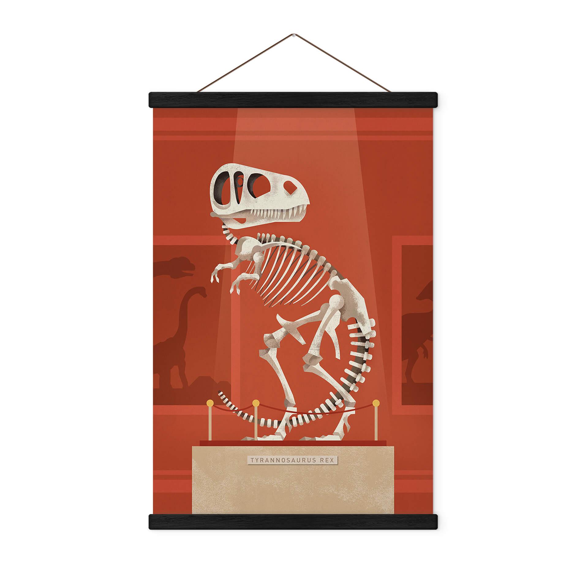 Tekstil plakat Braun - T-Rex