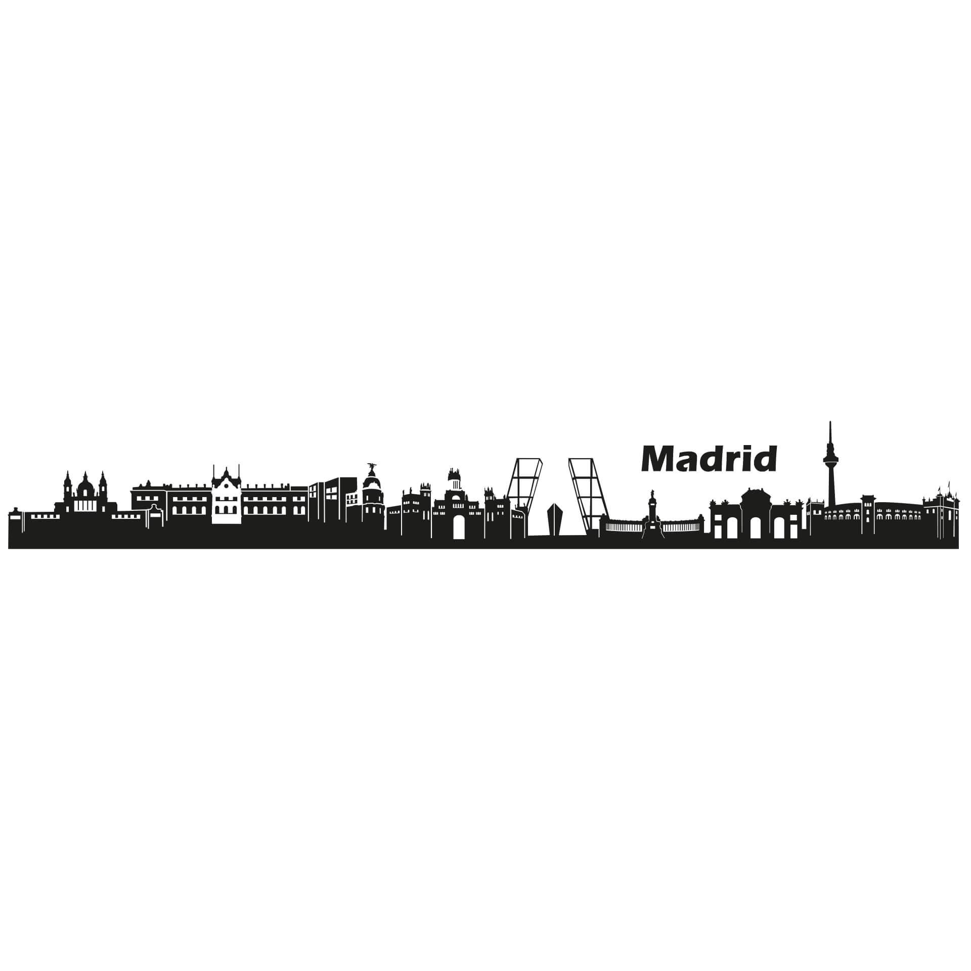 Wallsticker Madrid Skyline