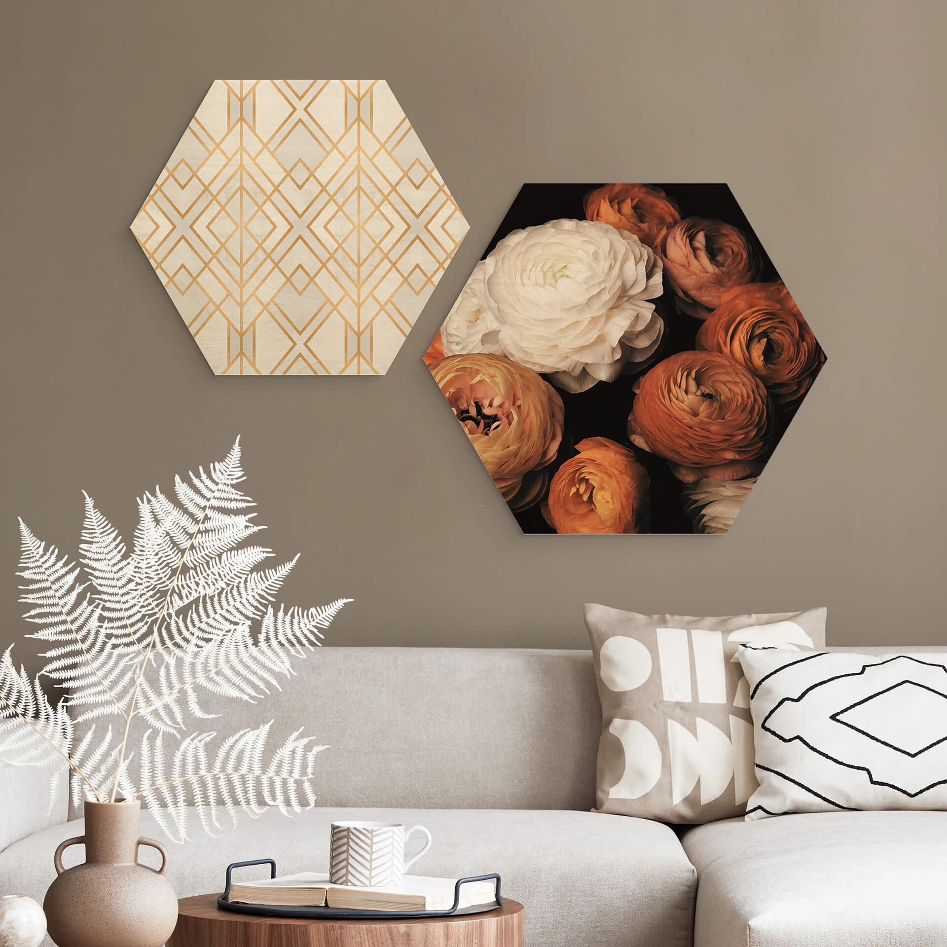 Hexagon Hout FiguraNYC Photography - Ranonkel