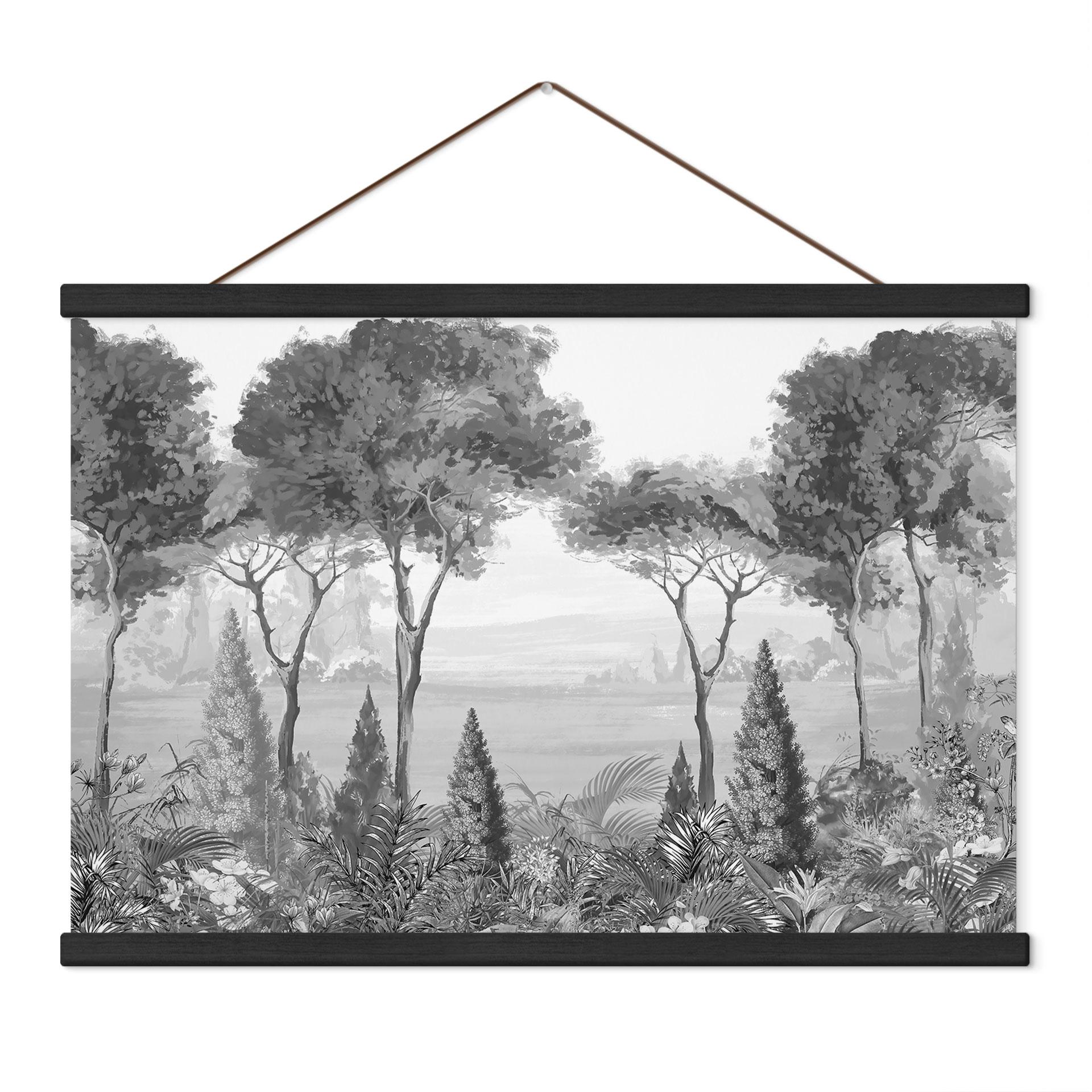 Textielposter Idyllisch plantenlandschap - Ms Tiff