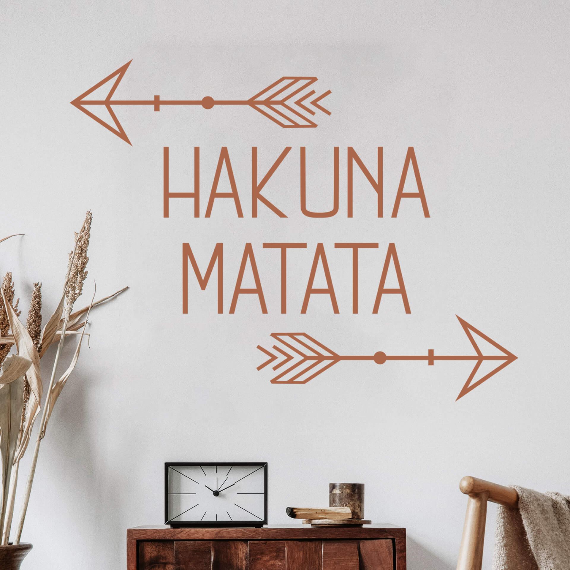 Adesivo murale Hakuna Matata con frecce