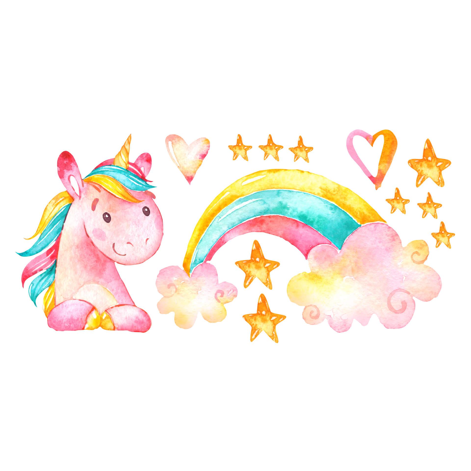 Muursticker Tiffy de Eenhoorn