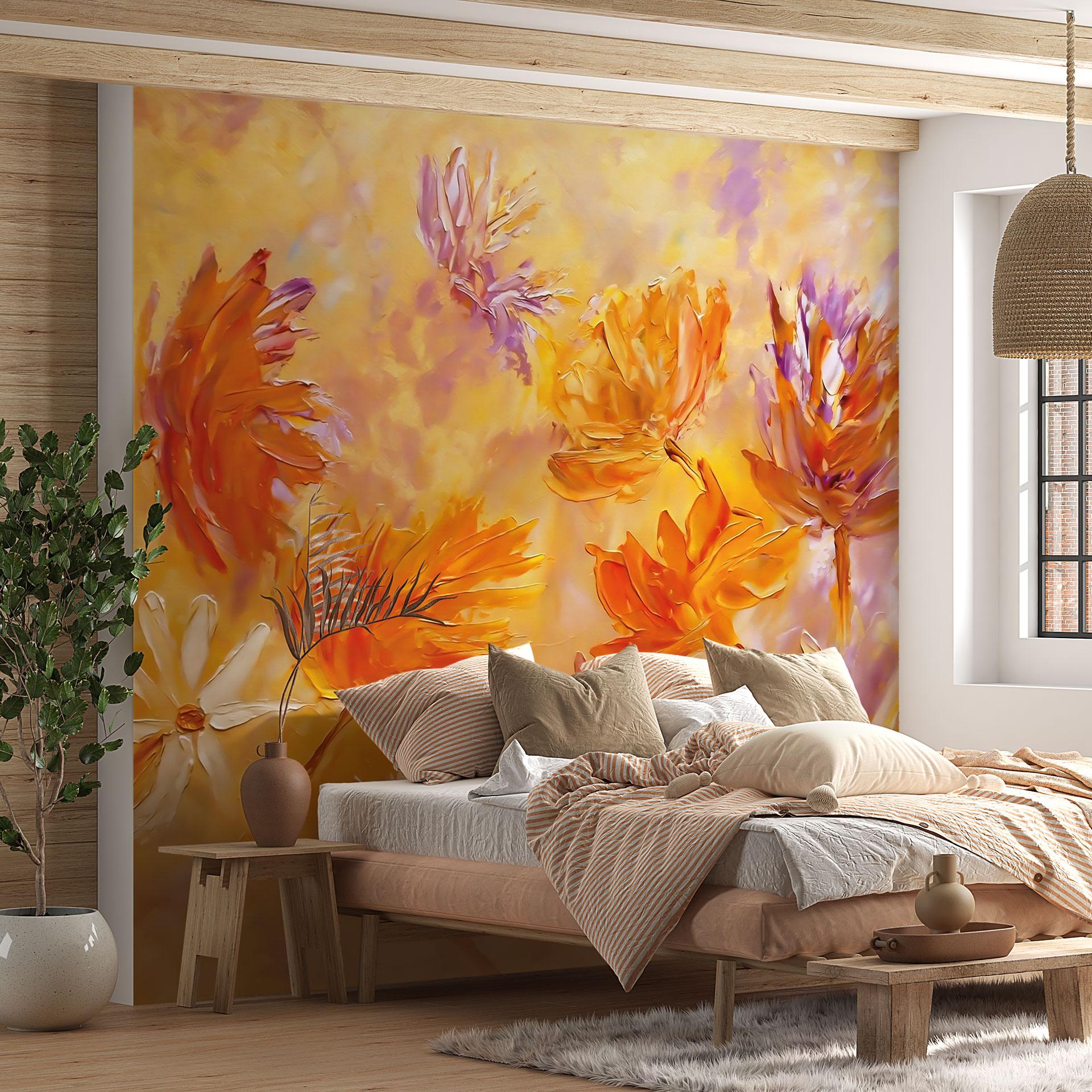 Papel pintado Flor de oro | Papel pintado Flores - Pomata
