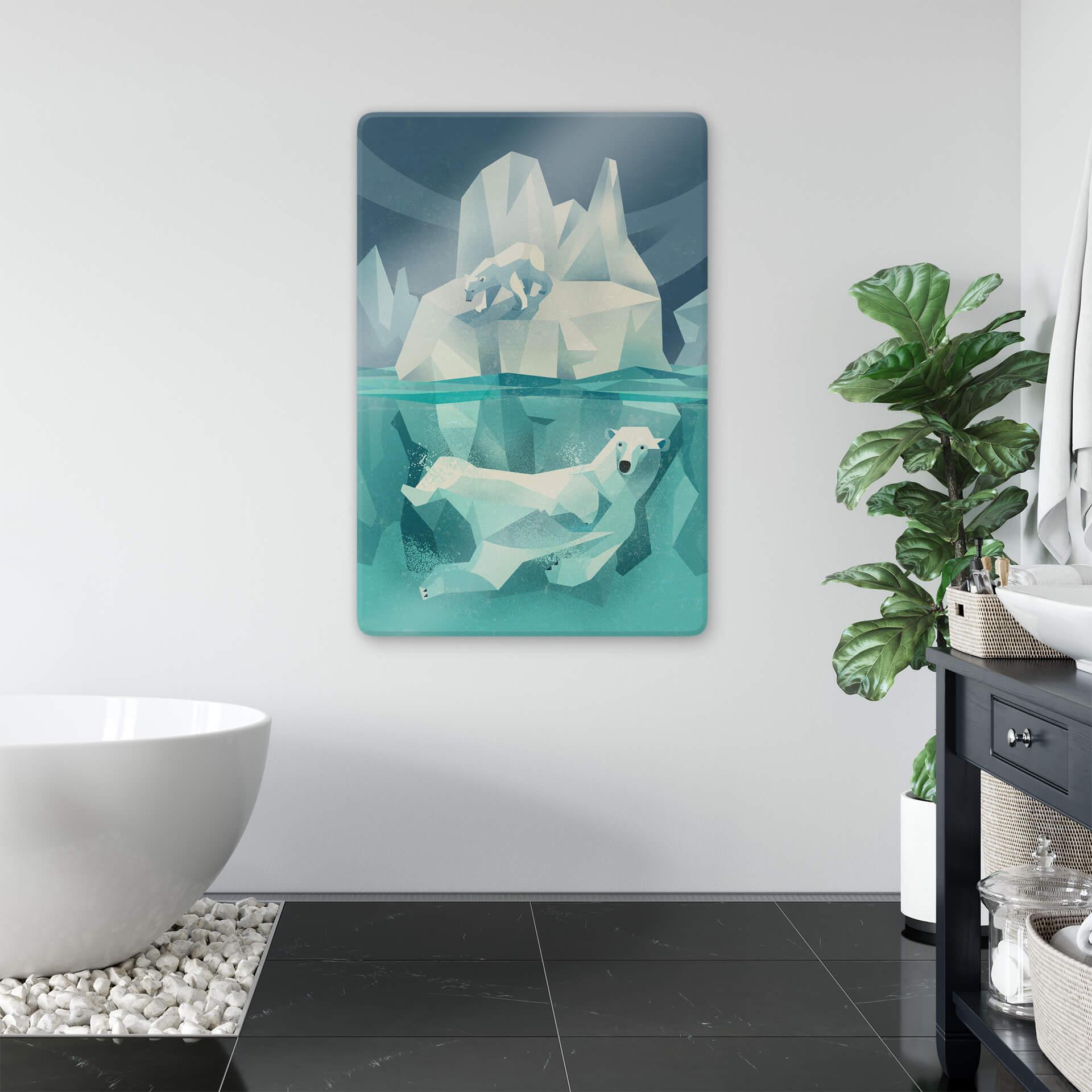Glasbild Braun - Polar Bear
