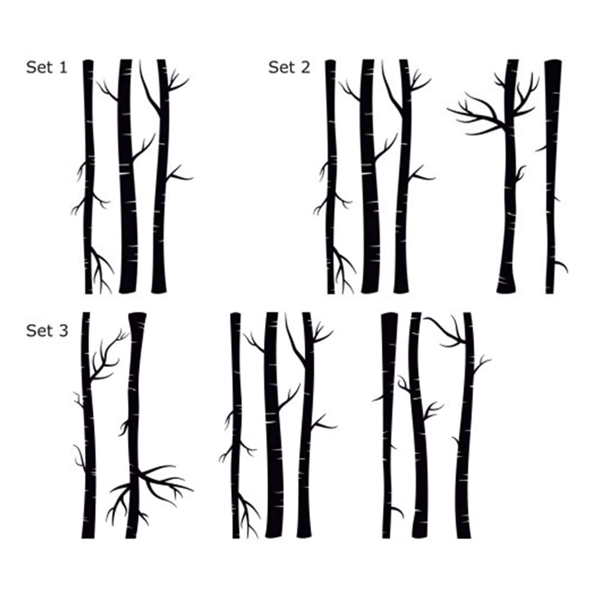 Wandtattoo Wald Set