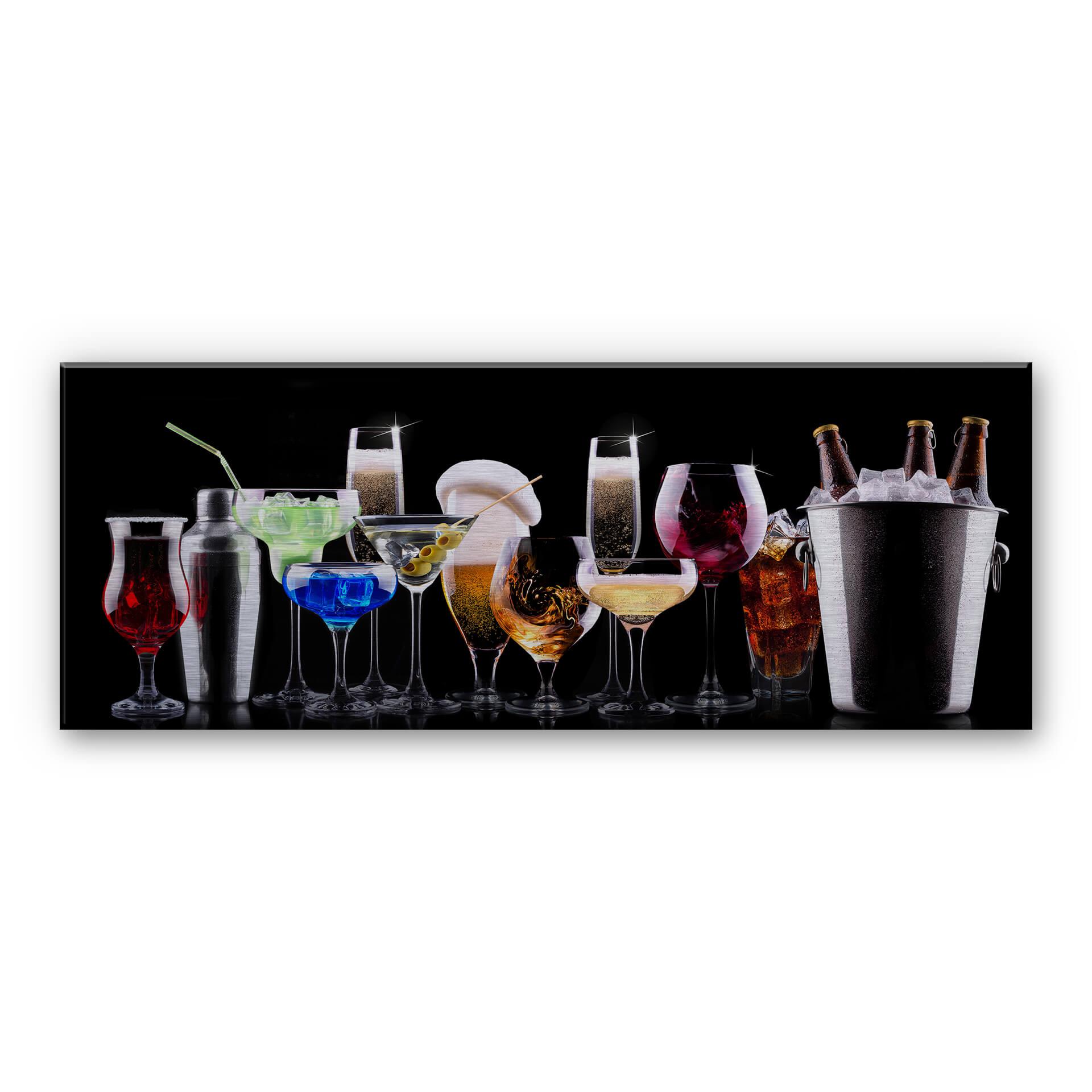 Tableau en alu-Dibond Cocktail Feeling - Panorama