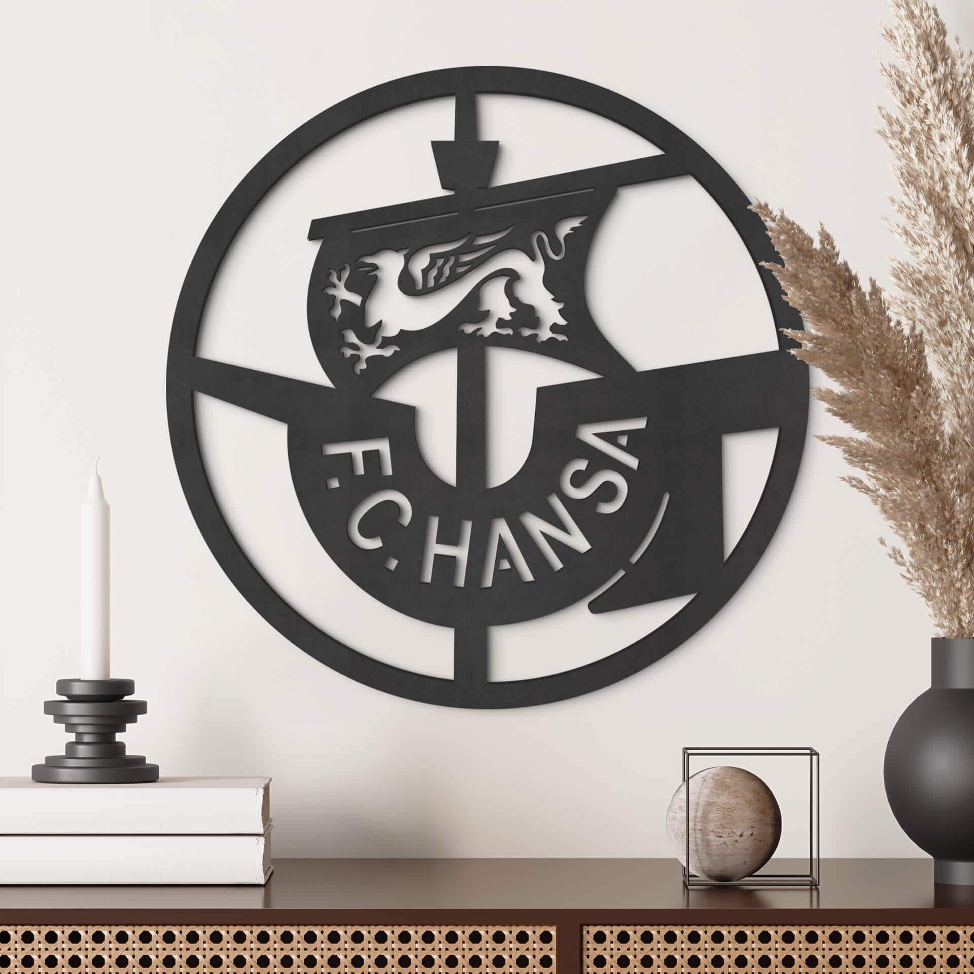 Décoration en bois MDF FC Hansa Rostock Logo - Ø45 cm