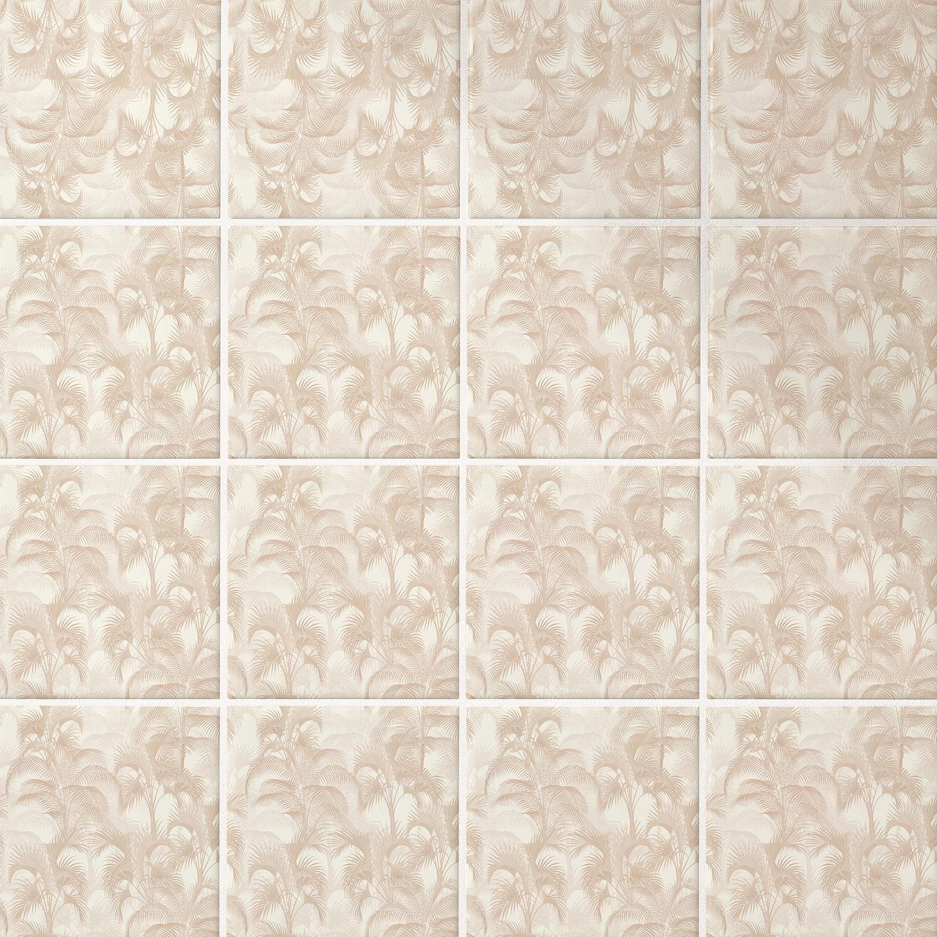 Flise klistermærker Palmer i junglen Beige - Bloomery Decor - Sæt med 12 stk