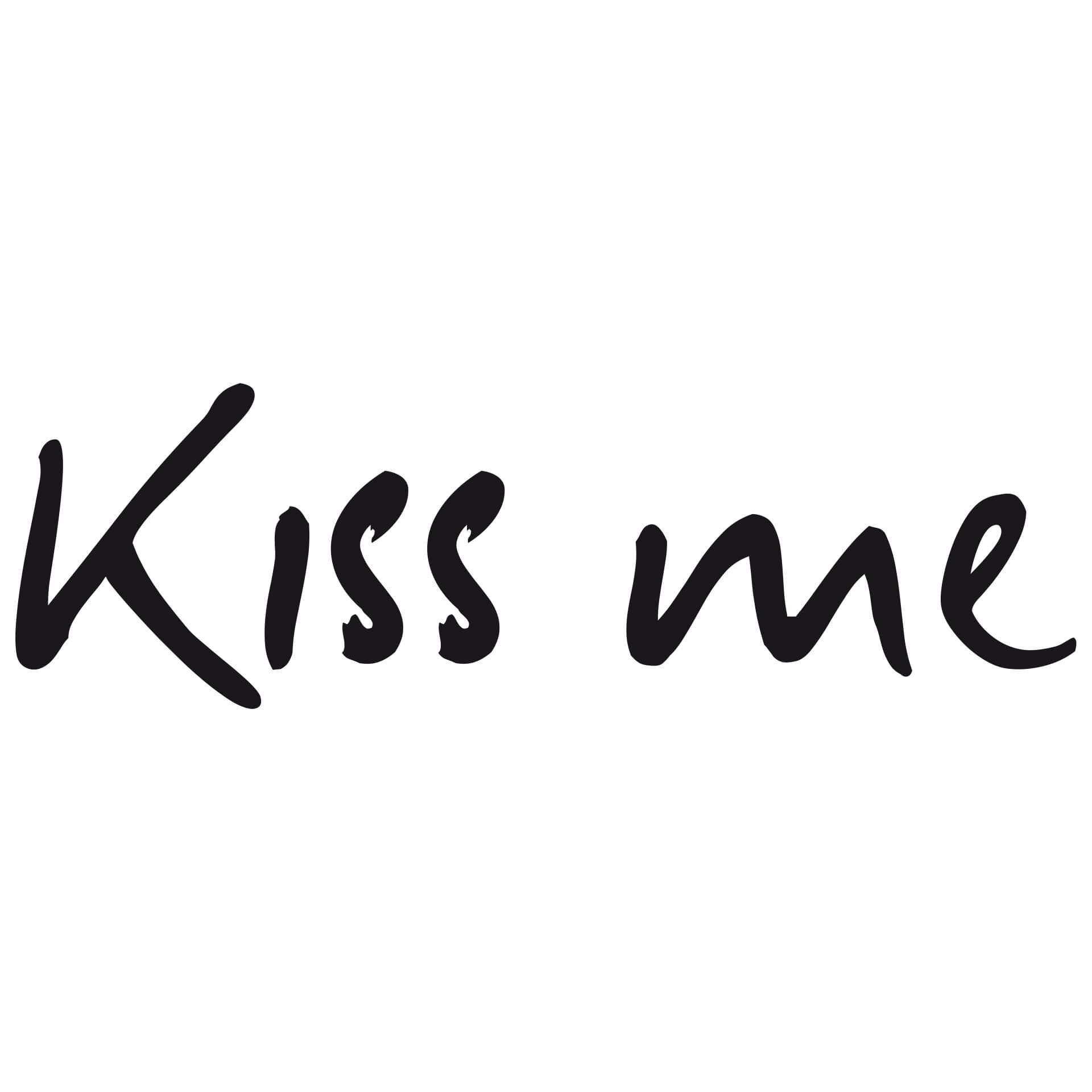 Wandtattoo Kiss me (2-farbig)