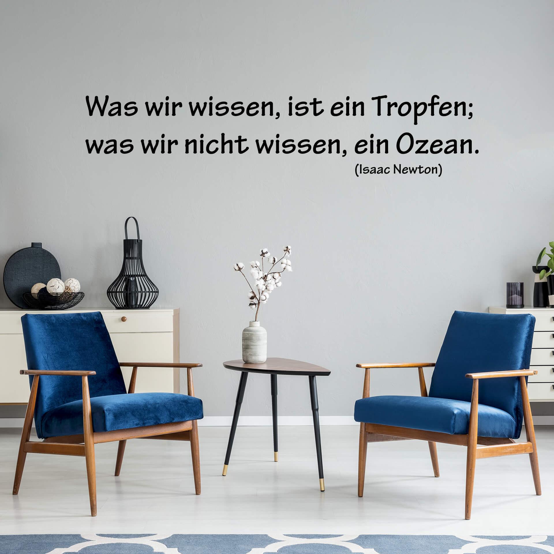 Wandtattoo Was wir wissen ist ein Tropfen...