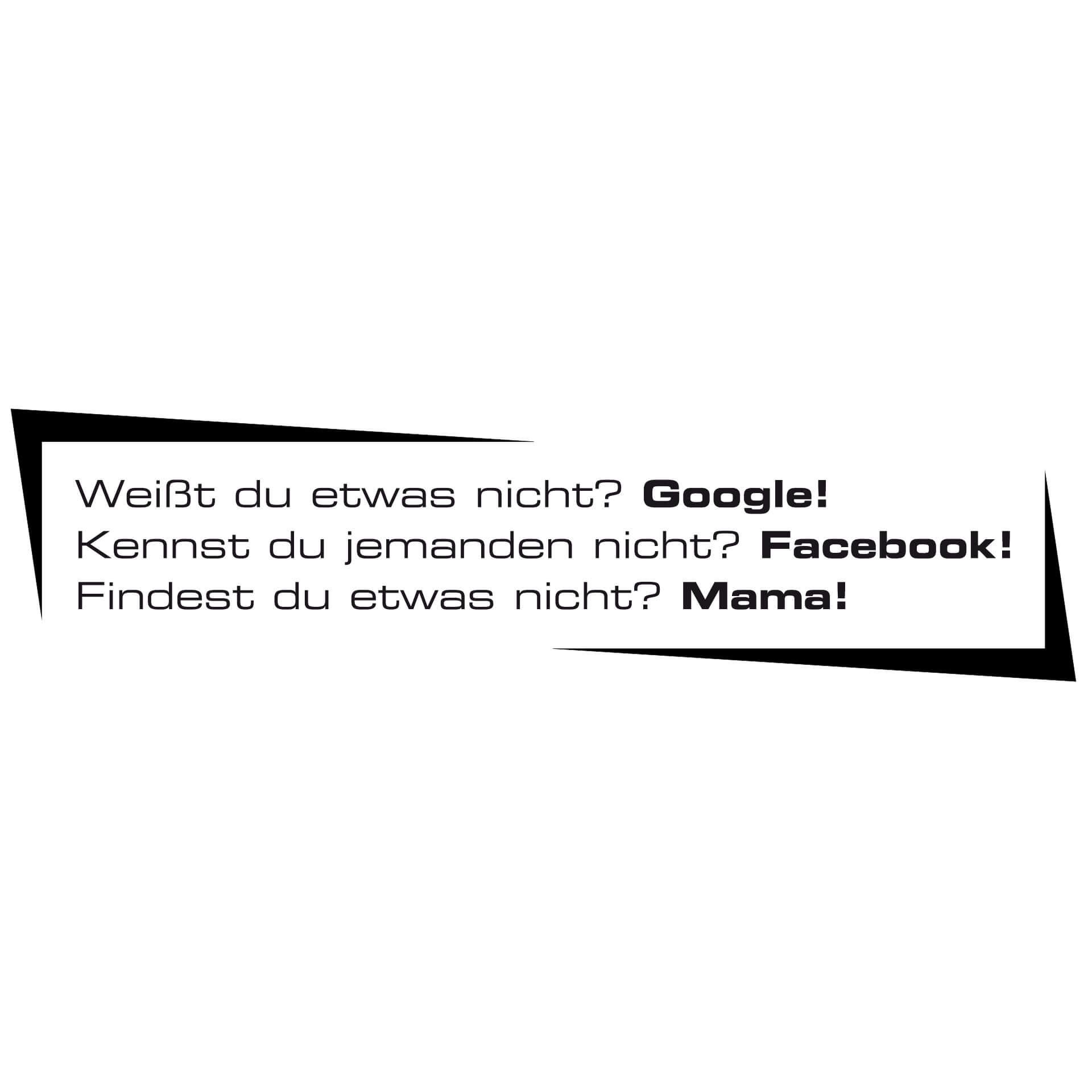 Wandtattoo Google Facebook Mama