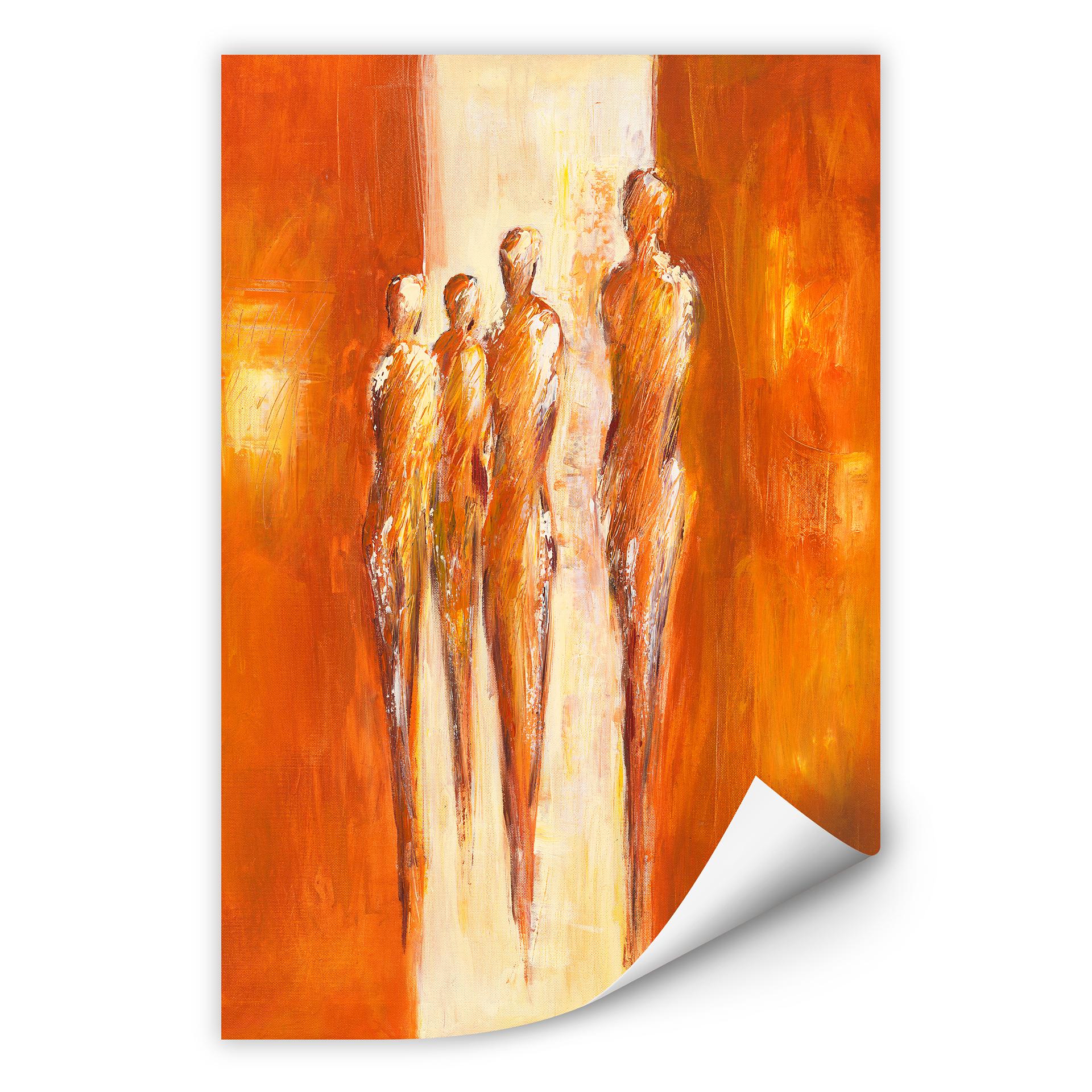 Wallprint Schüßler - Vier Figuren in Orange 02