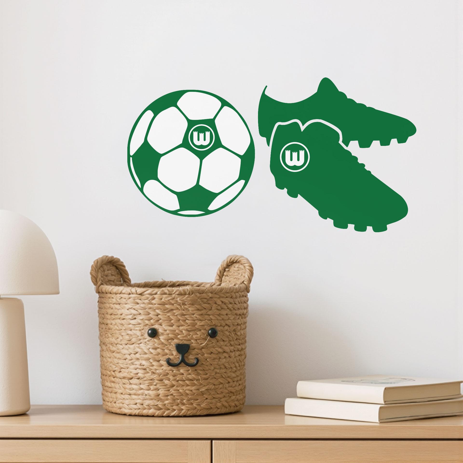 Wandtattoo VfL Wolfsburg Fussballschuhe