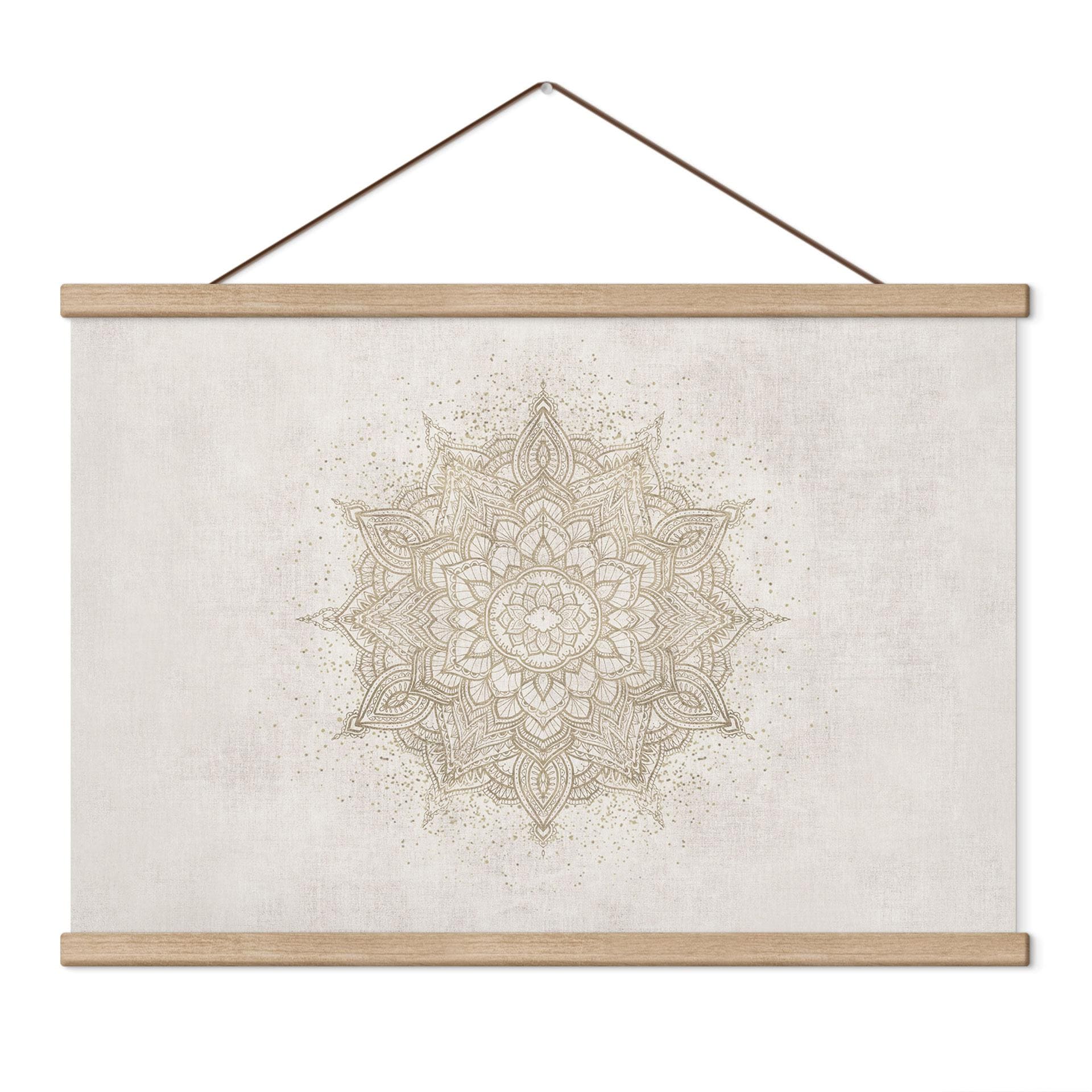 Textielposter Boho-ornament in linnenlook - Bloomery Decor