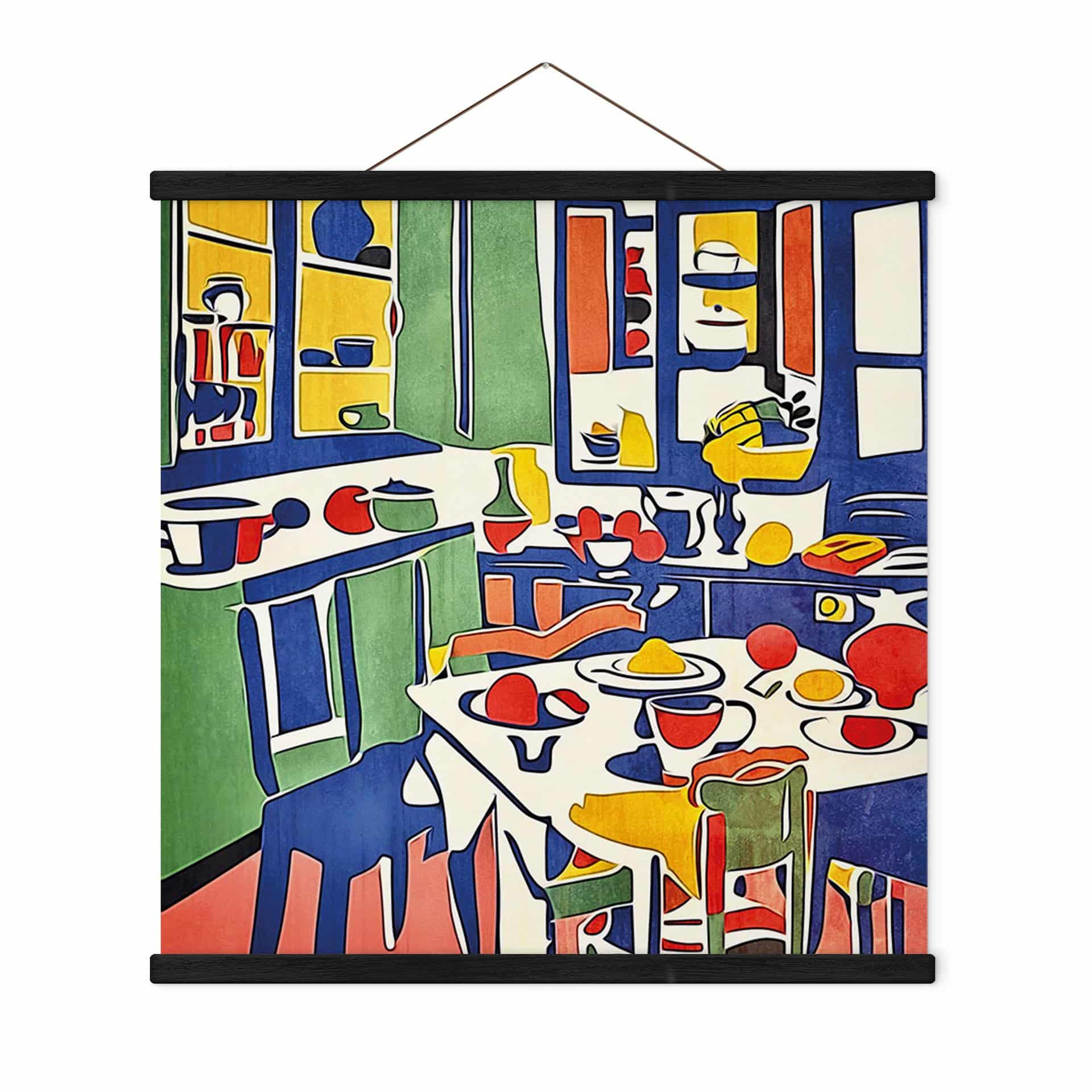 Tekstil plakat I køkkenet - Inspireret af Matisse - Zamart