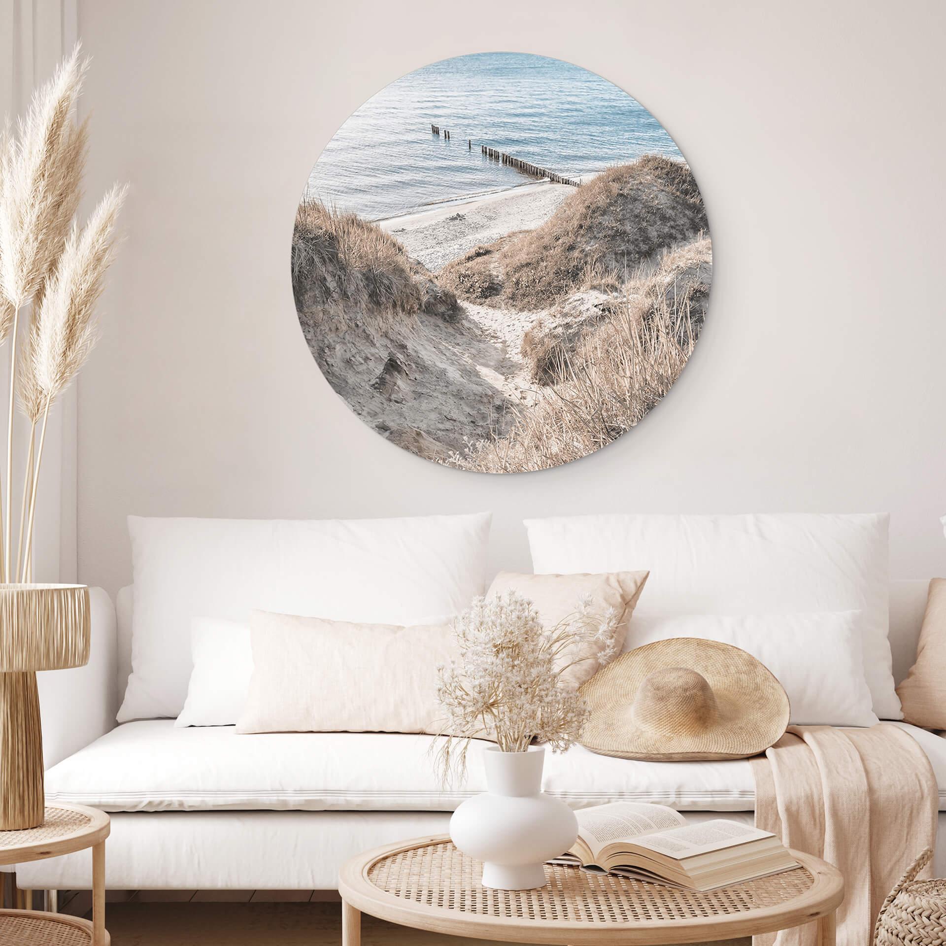 Wandcirkel Zicht op Zee