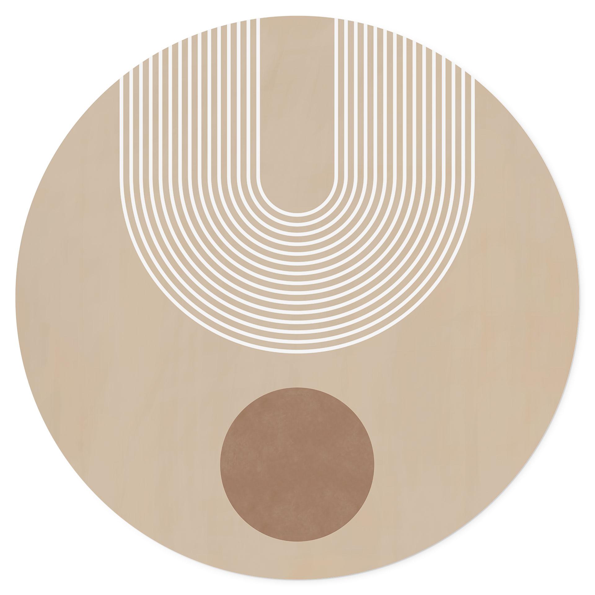 Wallsticker Abstrakt geometri i balance - Ristova - Rund