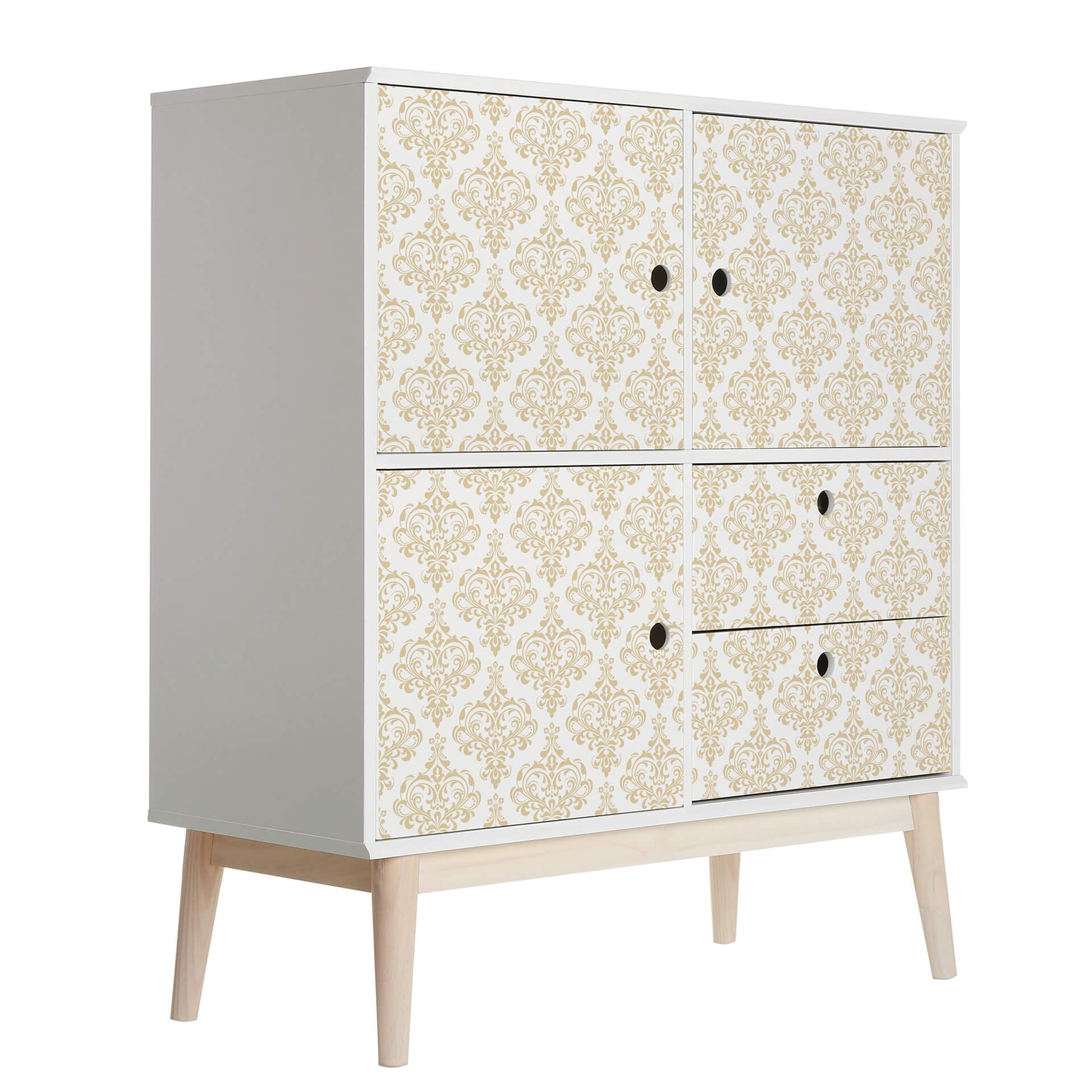 Vinilo adhesivo muebles, vinilo decorativo - lavable - Ocre barroco