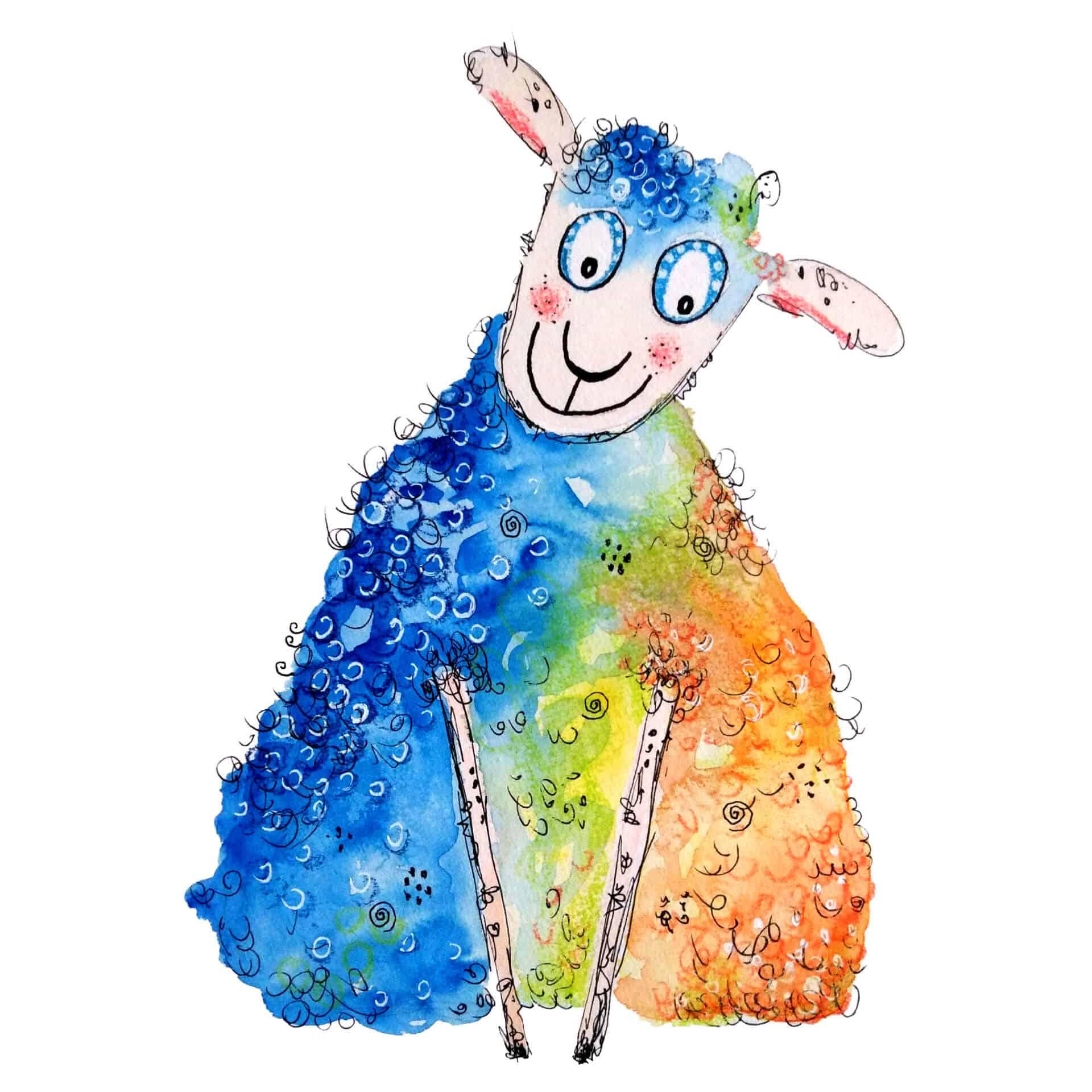 Wandtattoo Hagenmeyer - Happy Sheep