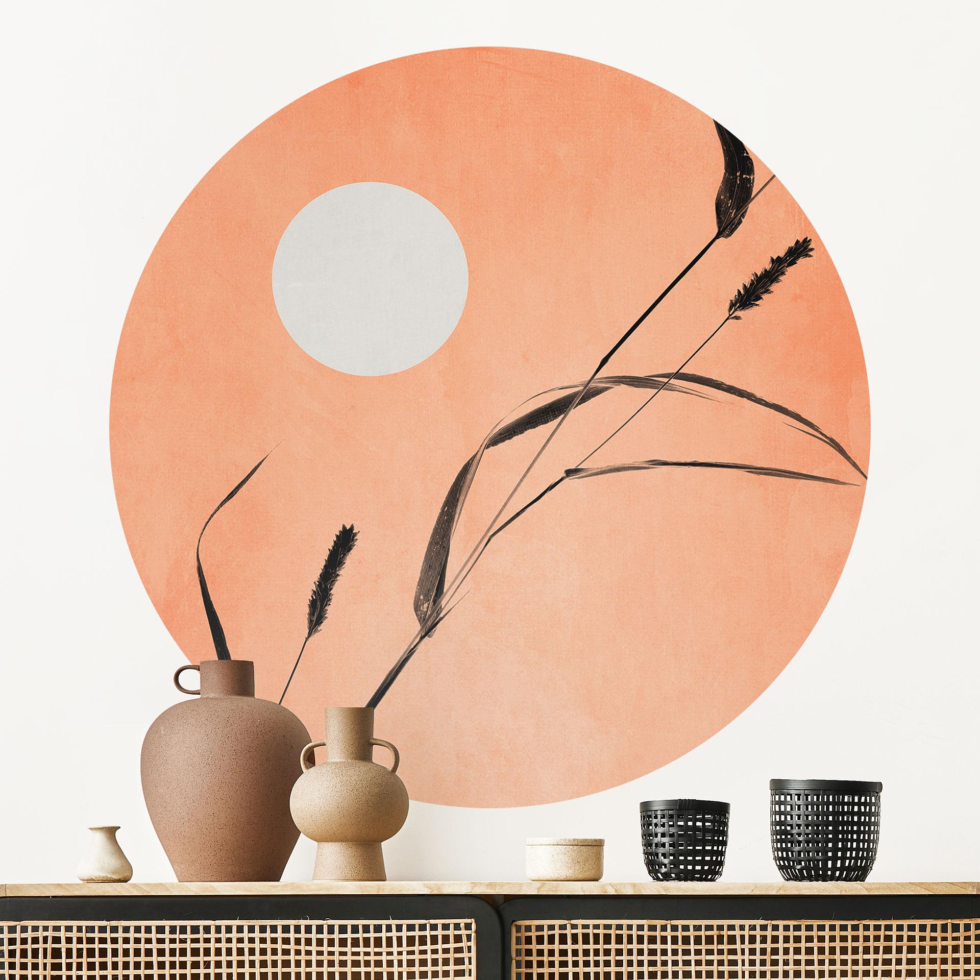 Wall Sticker Siv i ferskenfarvet solskin - Kubistika