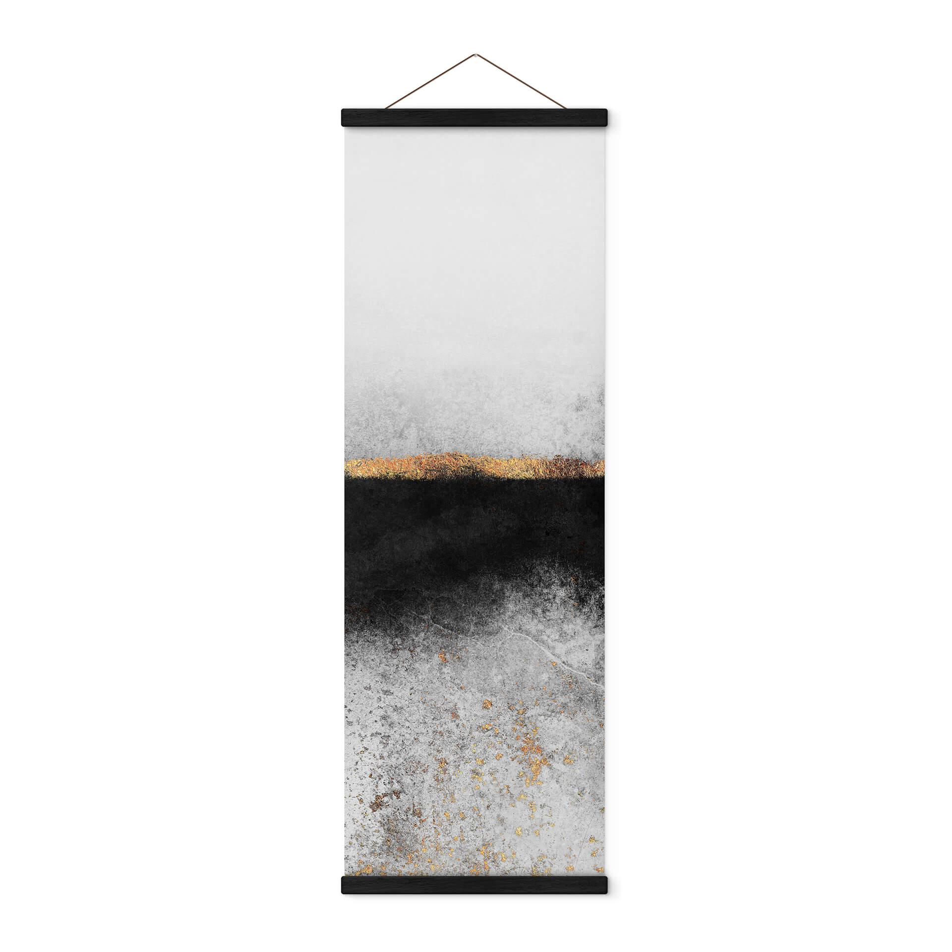 Tekstil plakat Fredriksson - Sot og guld - Panorama
