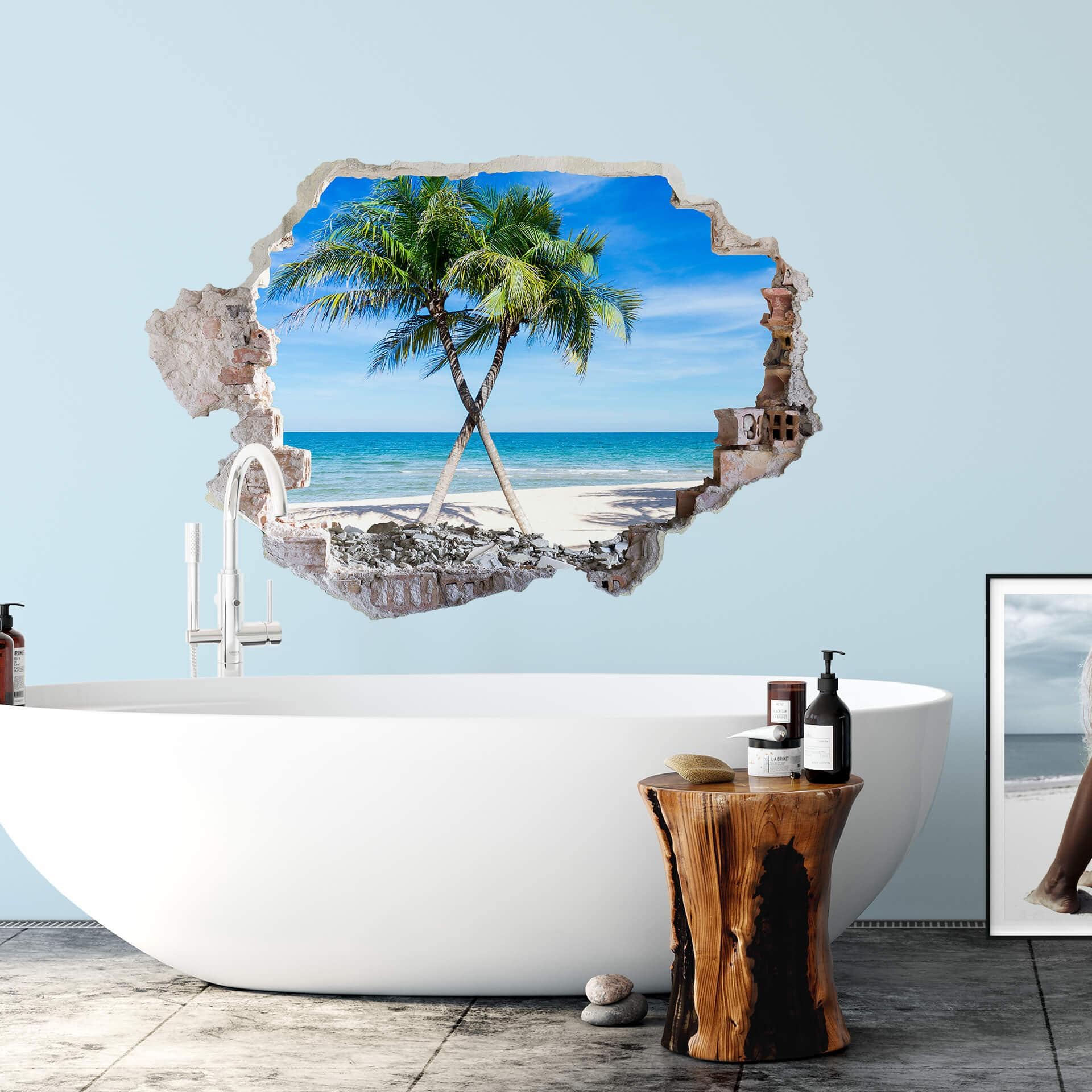 3D Wallsticker af Atlanterhavet