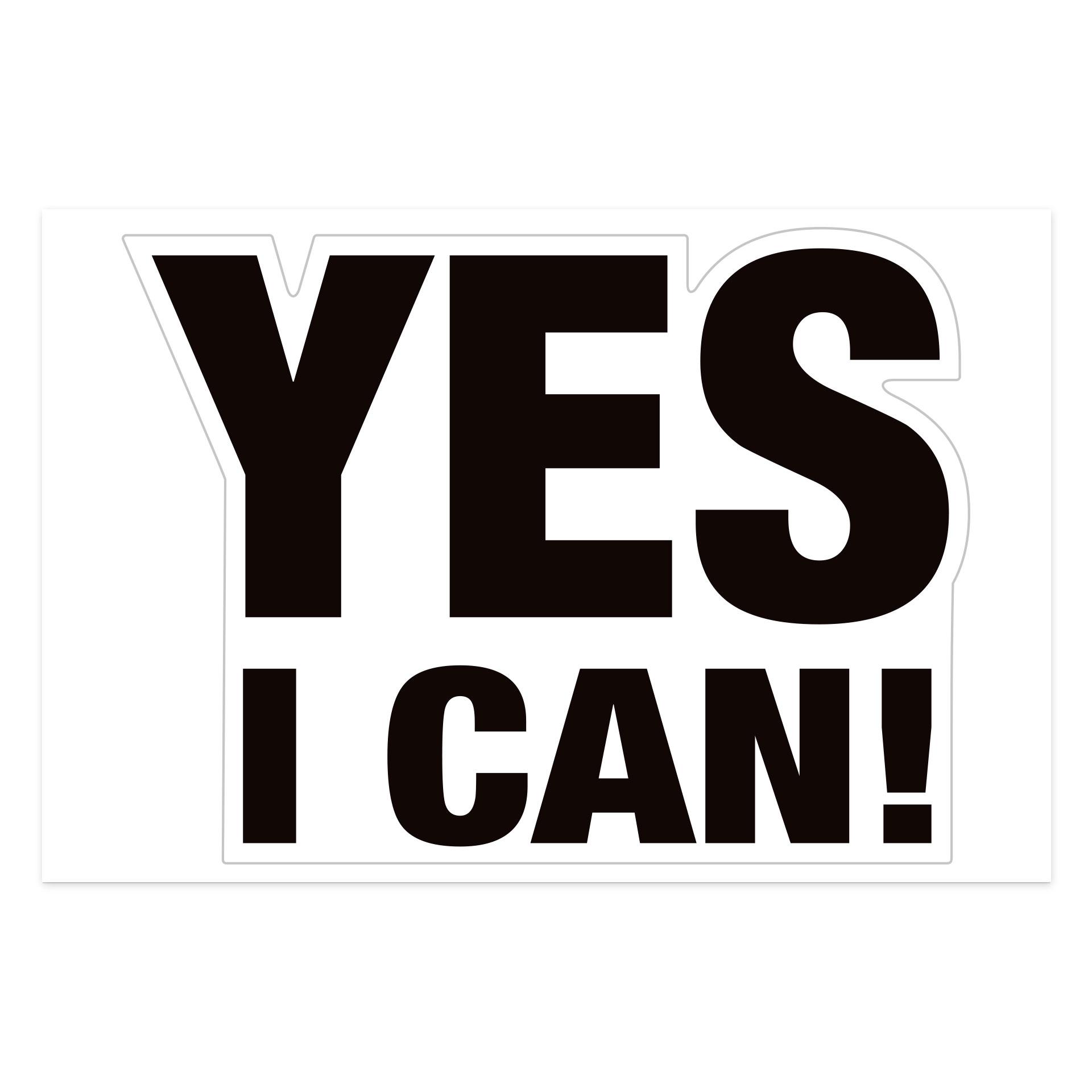 Spiegelsticker, Dekorativer Sticker YES I CAN!