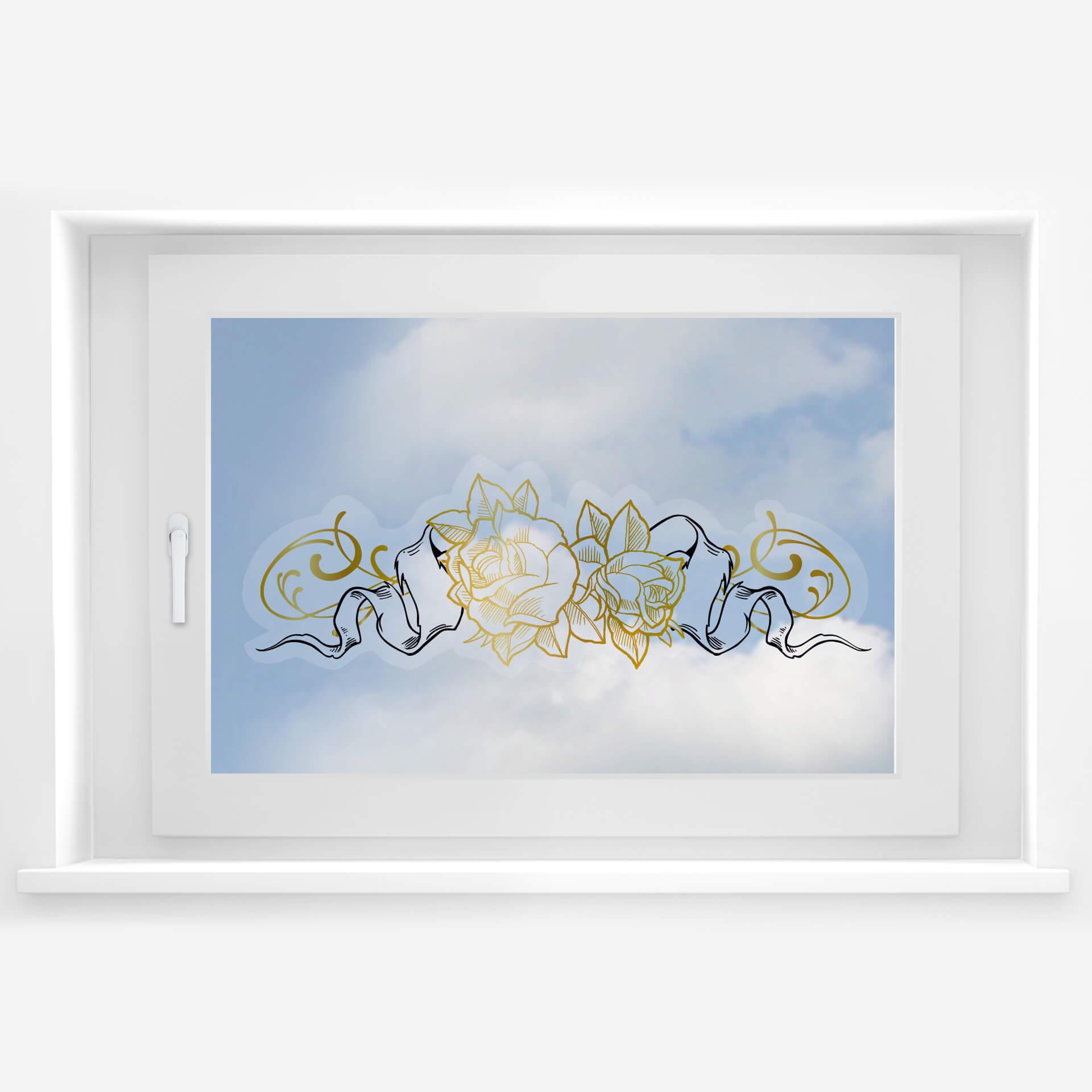 Cuadro de ventana LA Ink Golden Roses