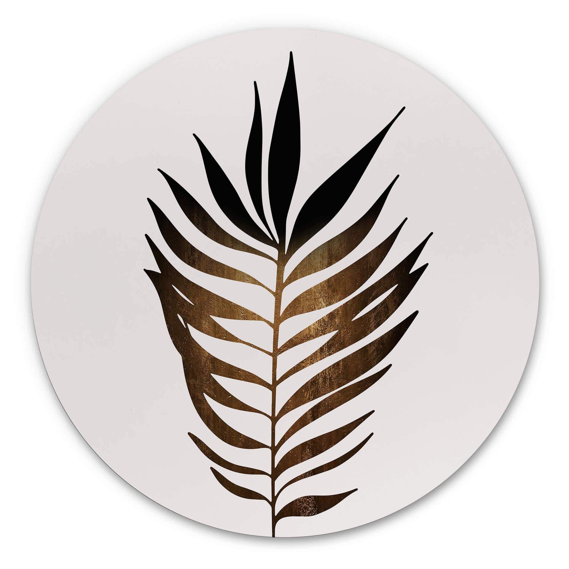 Wandcirkel Kubistika - Golden Leaf