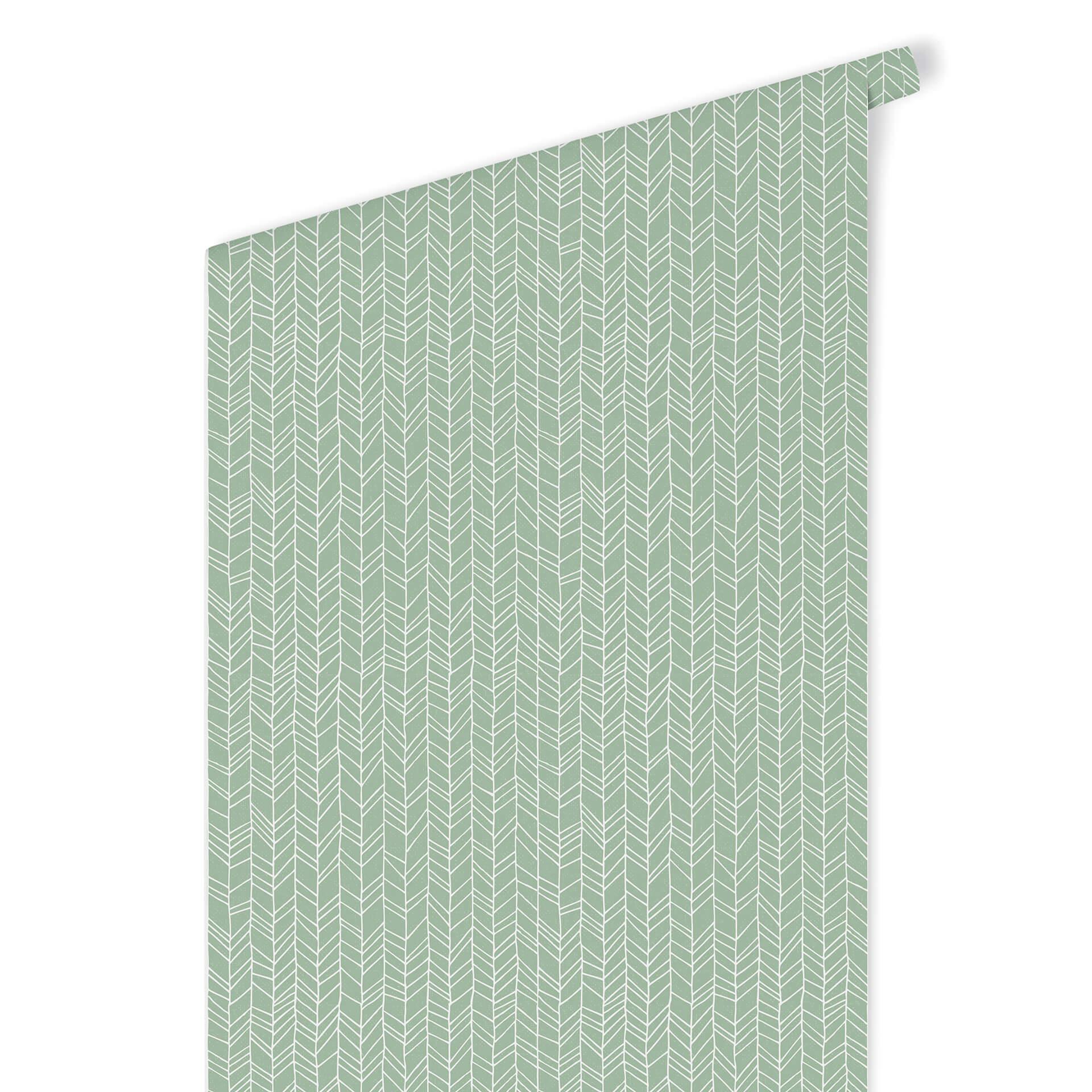 Patroonbehang – Abstracte Lijnen – groen