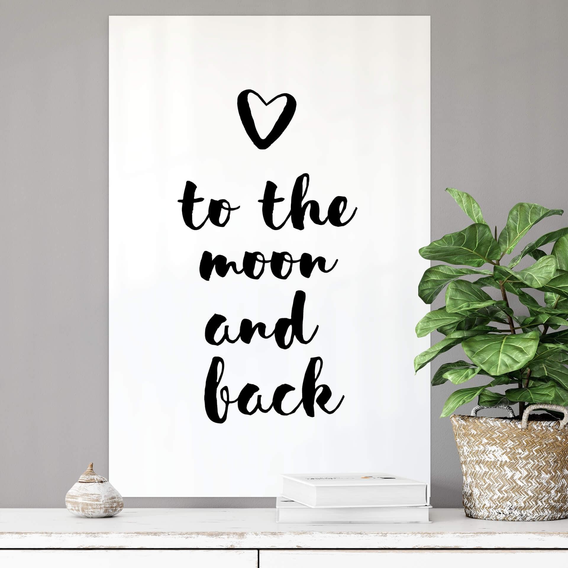 Stampa murale Love to the moon and back