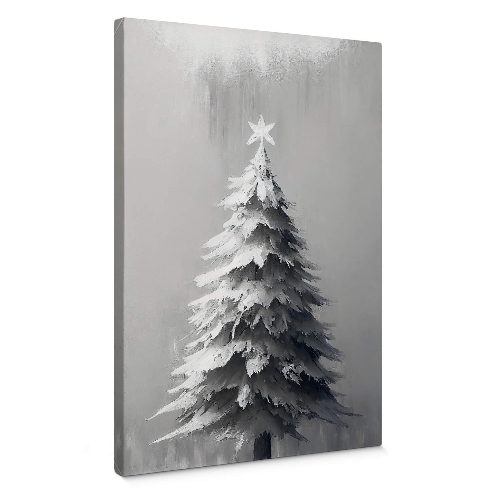 Lærredsprint - Sneklædt juletræ - Treechild