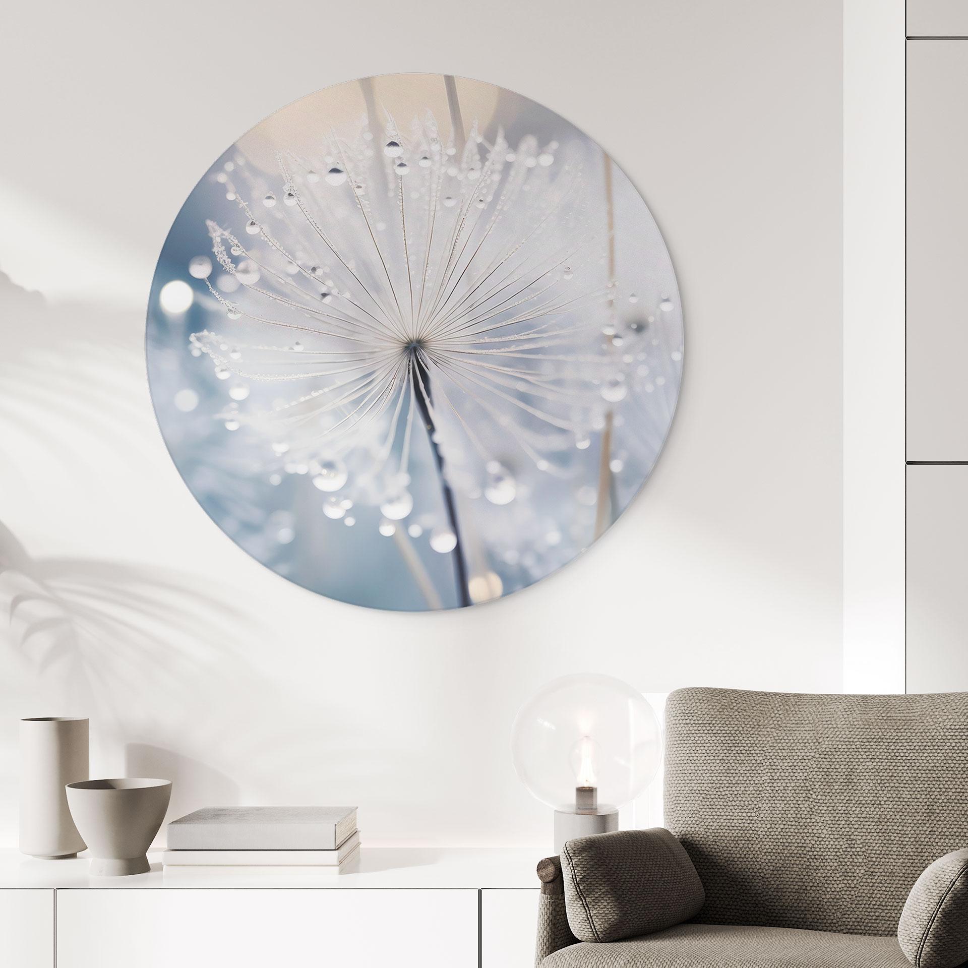Billede Mousserende mælkebøtter - Treechild - Rund – print på aluminium