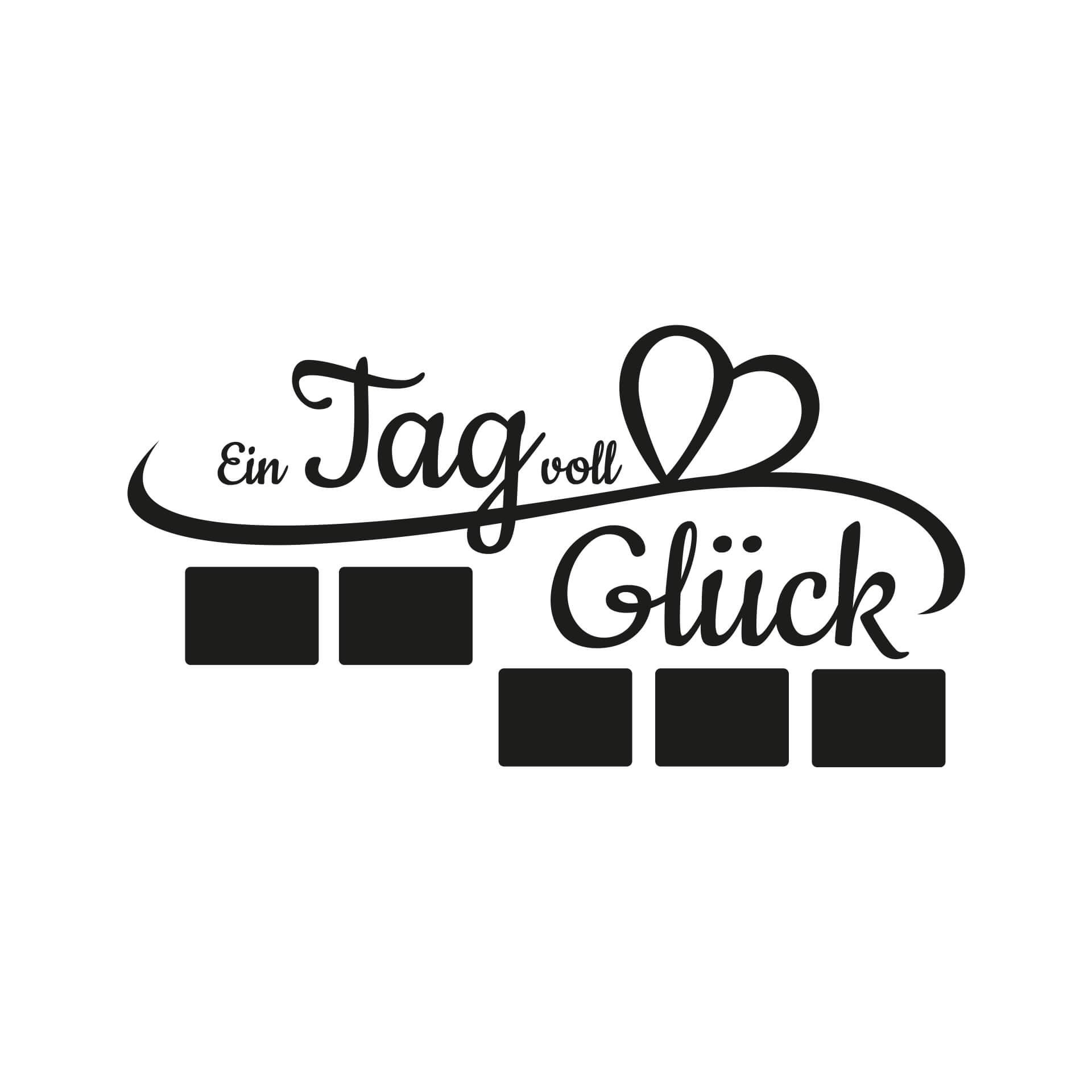 Wandtattoo Ein Tag voll Glück mit Platz für Fotos