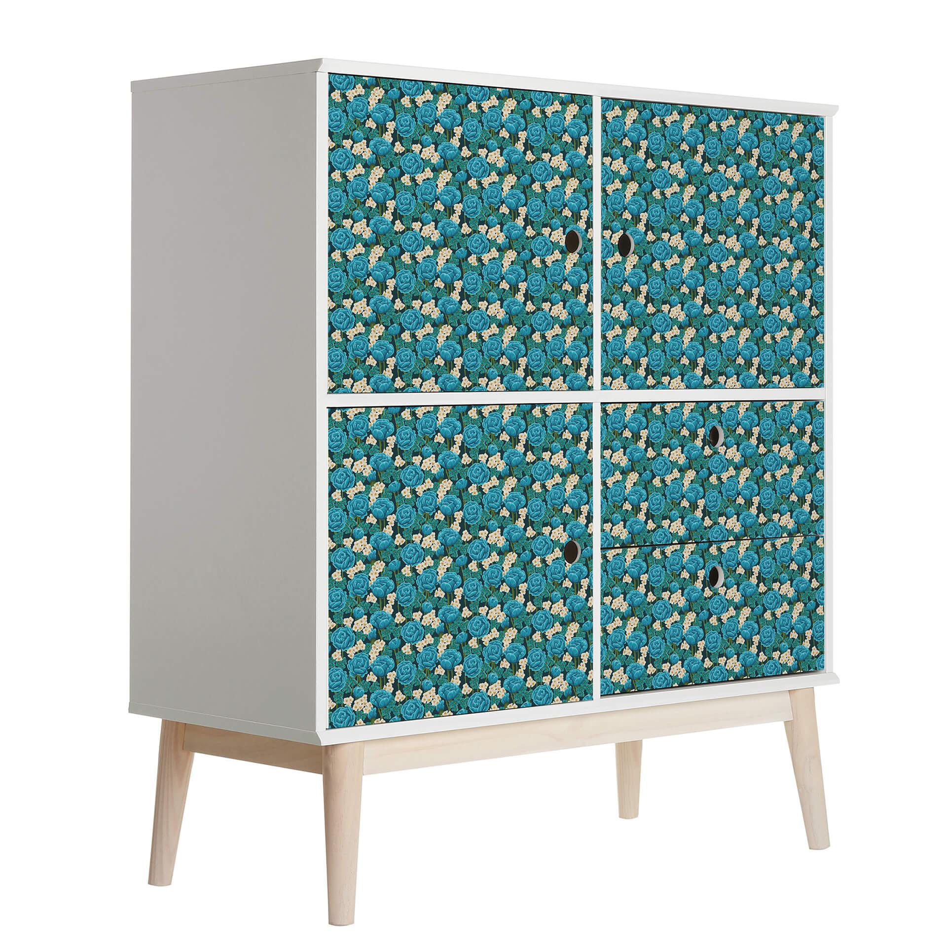 Vinilo adhesivo muebles, vinilo decorativo - lavable - hortensia azul