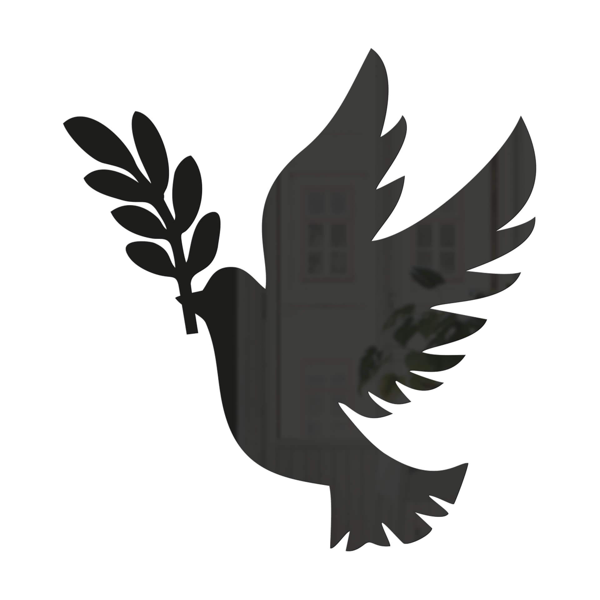 Decoración acrílica pájaro - paloma de la paz