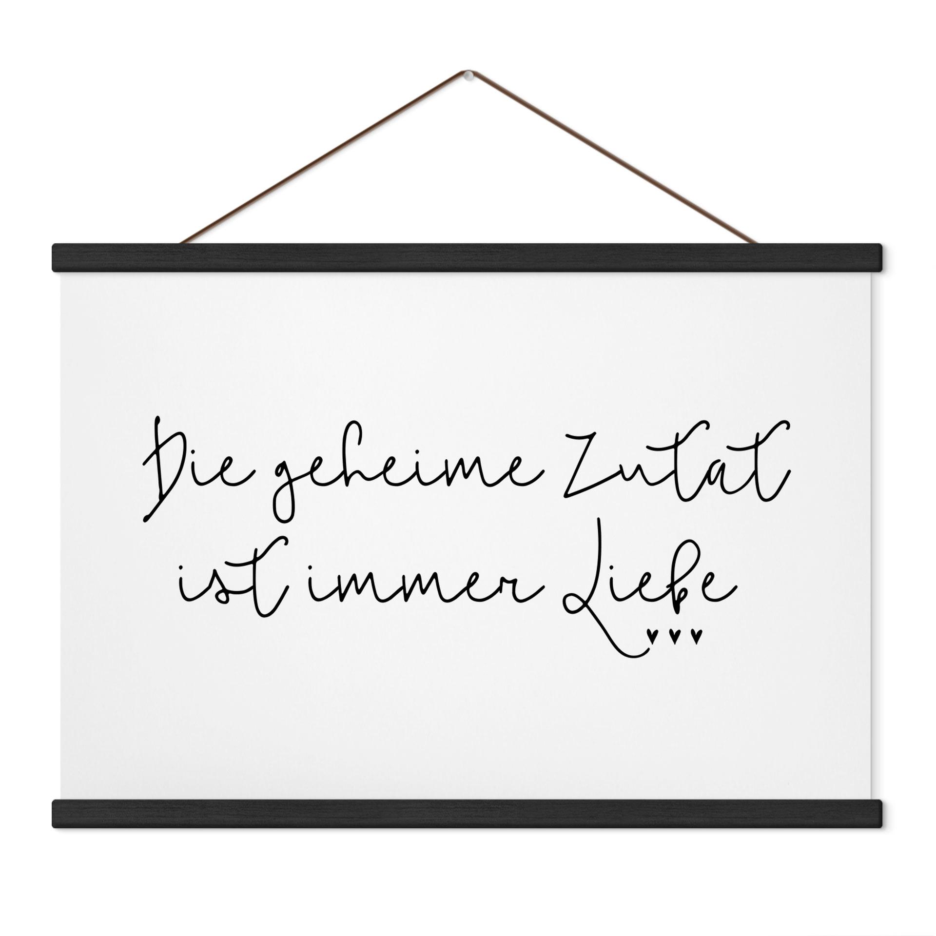 Tekstil plakat Den hemmelige ingrediens er altid kærlighed