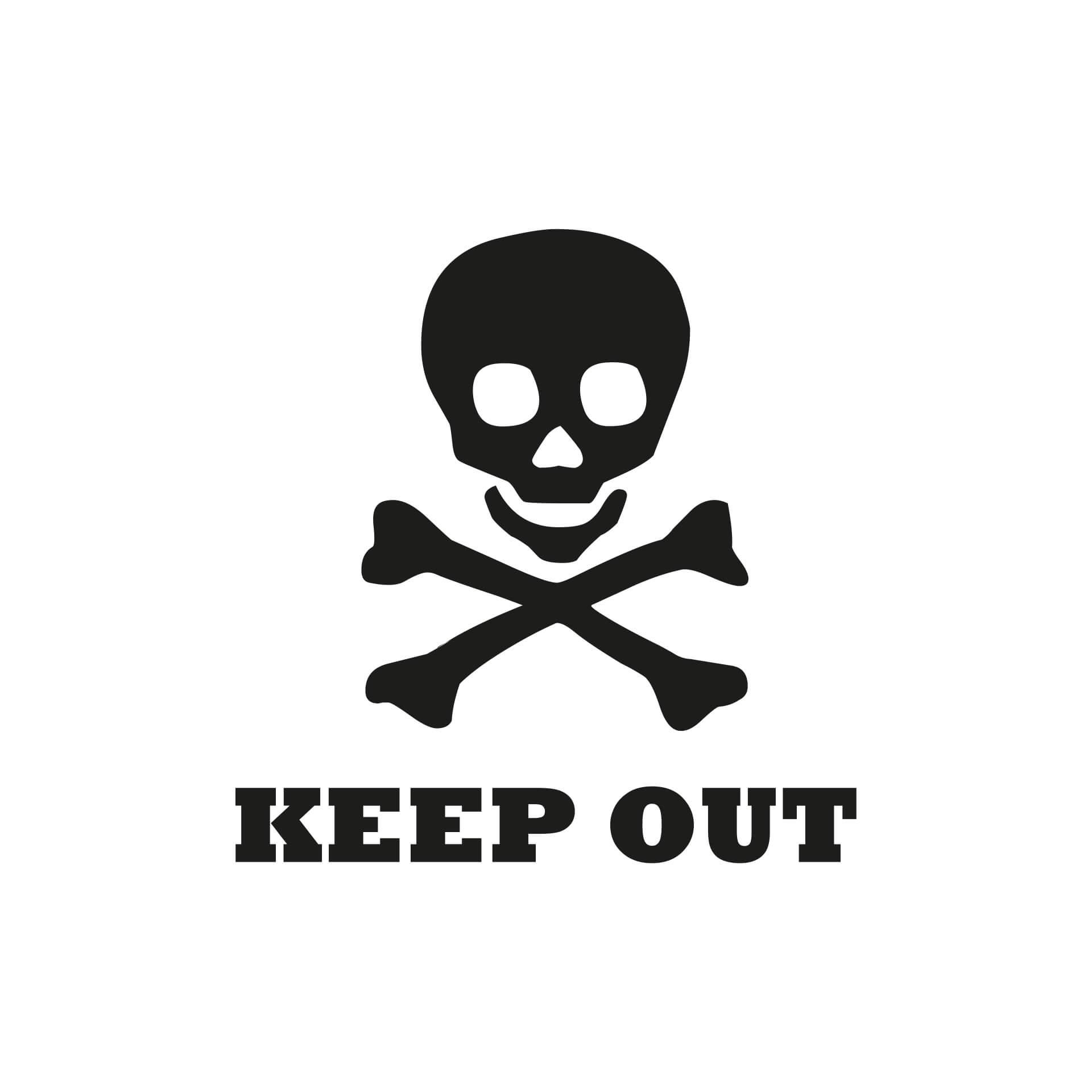 Wandtattoo Keep Out