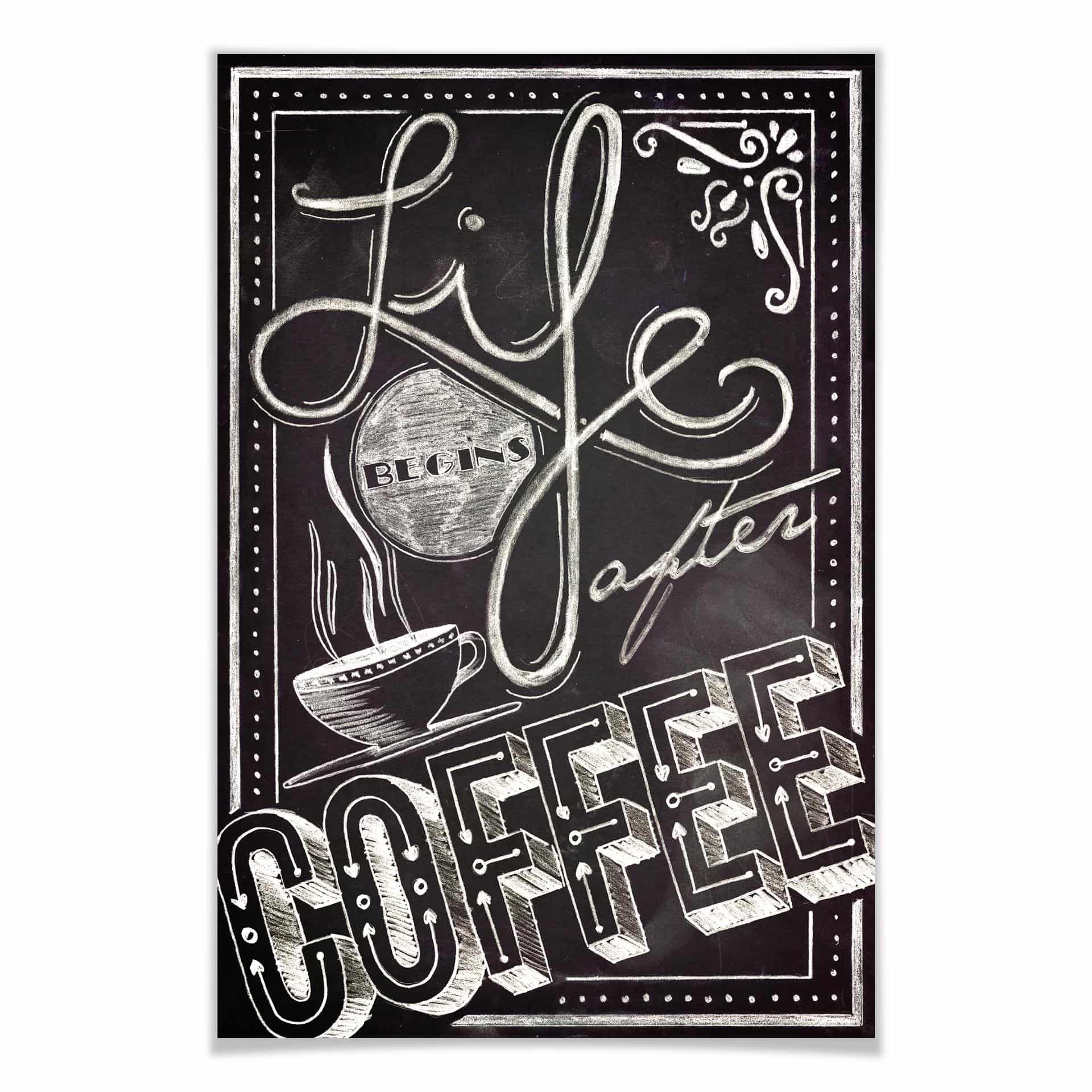 Poster - Life begins after coffee