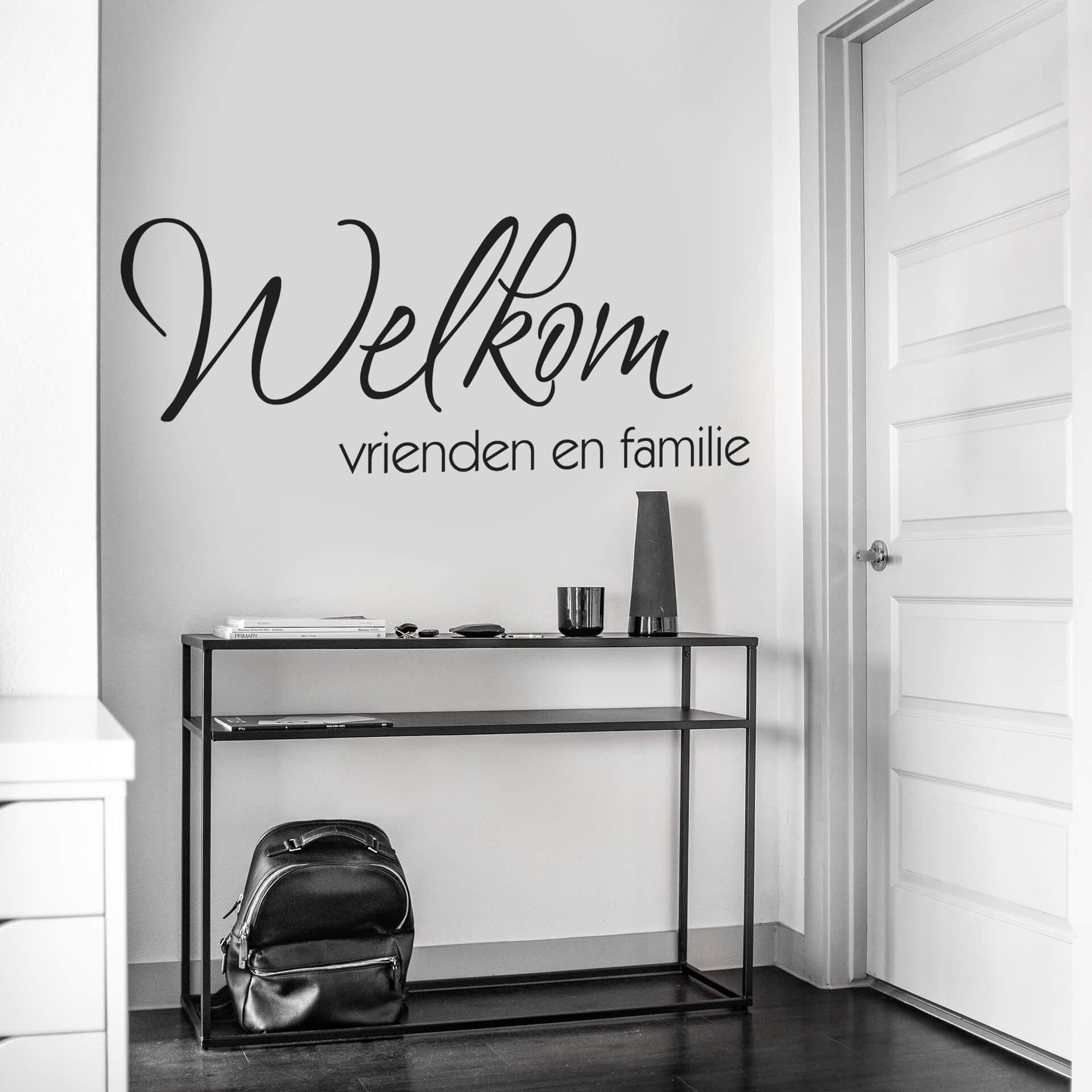 Muursticker Welkom vrienden en familie