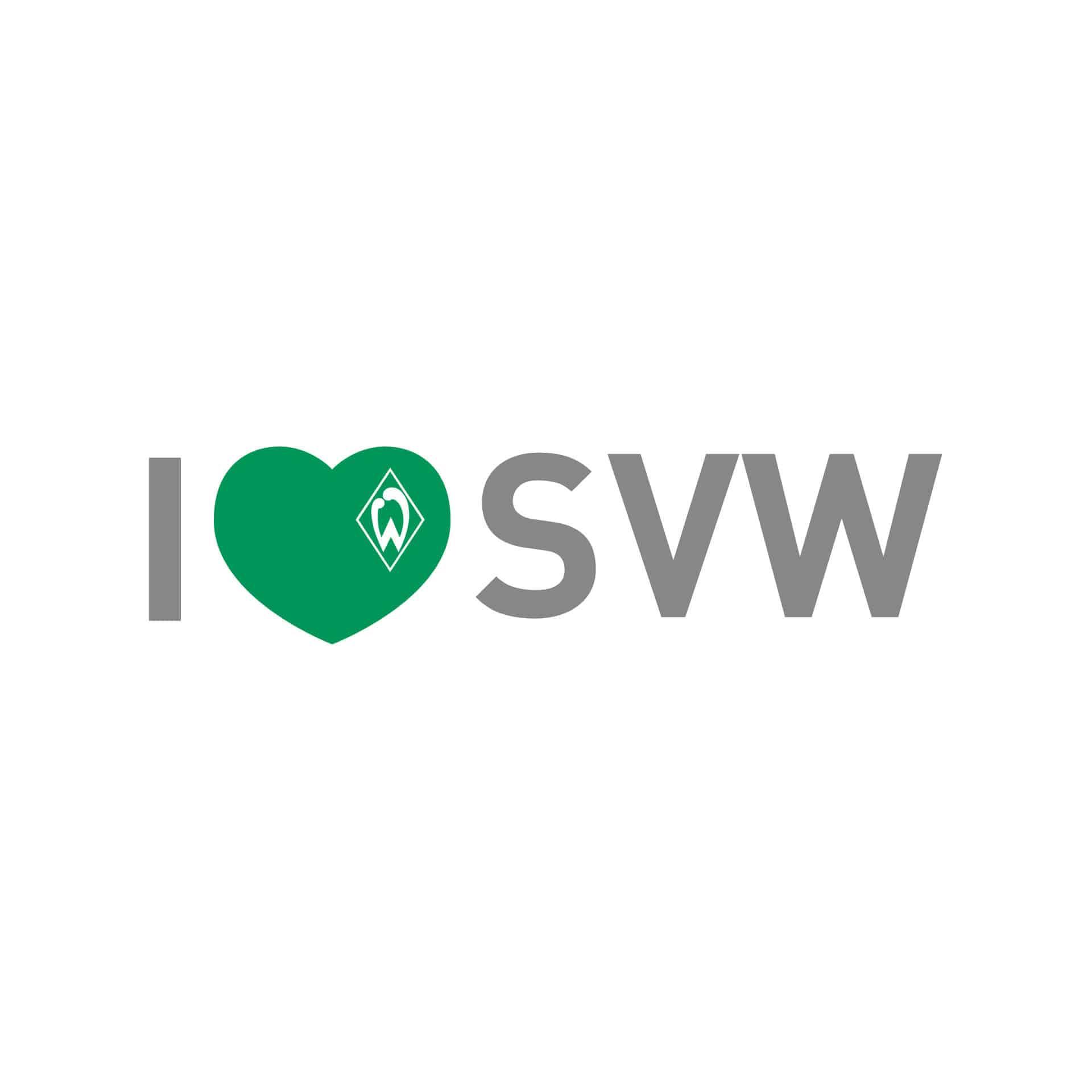 Wandtattoo Werder Bremen I Love SVW