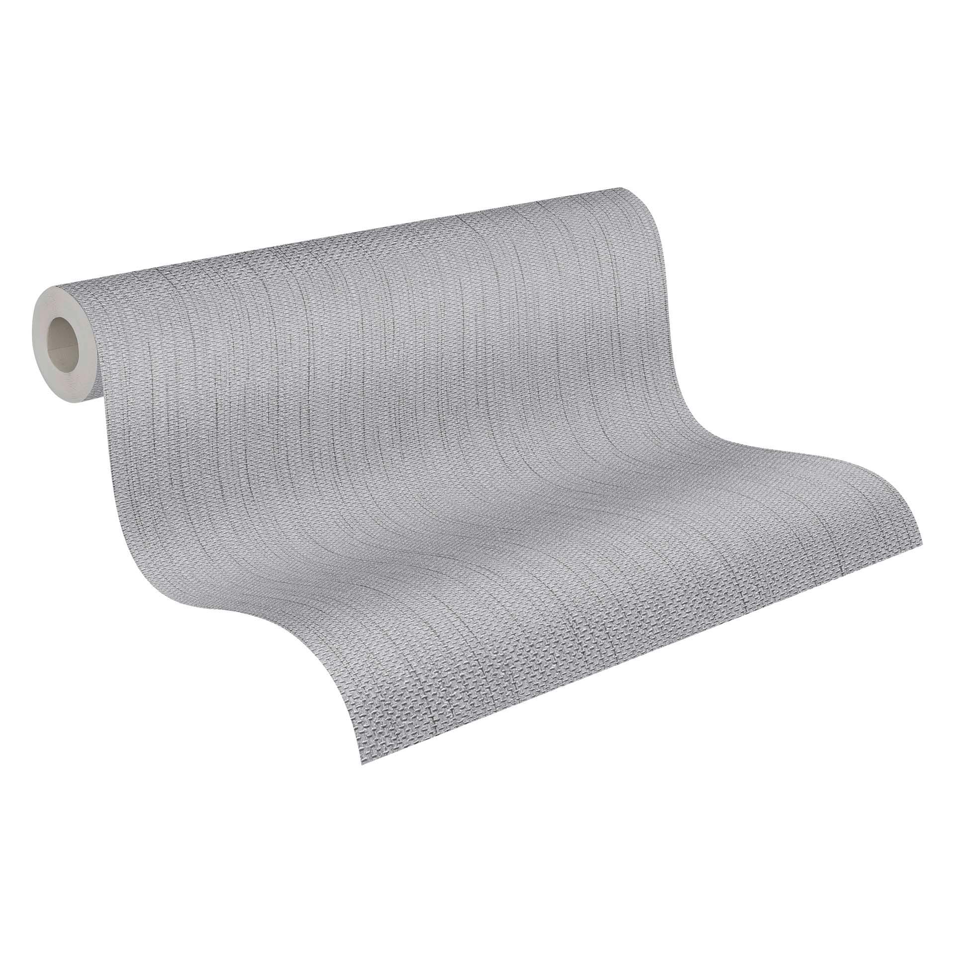 Structuurbehang grijs zilver - vliesbehang A.S. Création