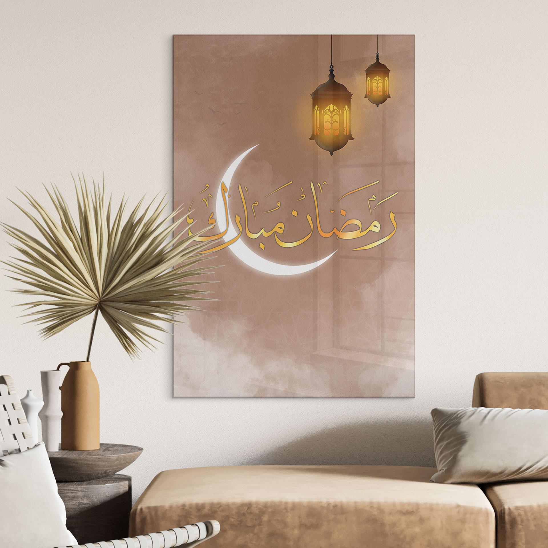 Akrylbillede Ramadan Mubarak med lanterner