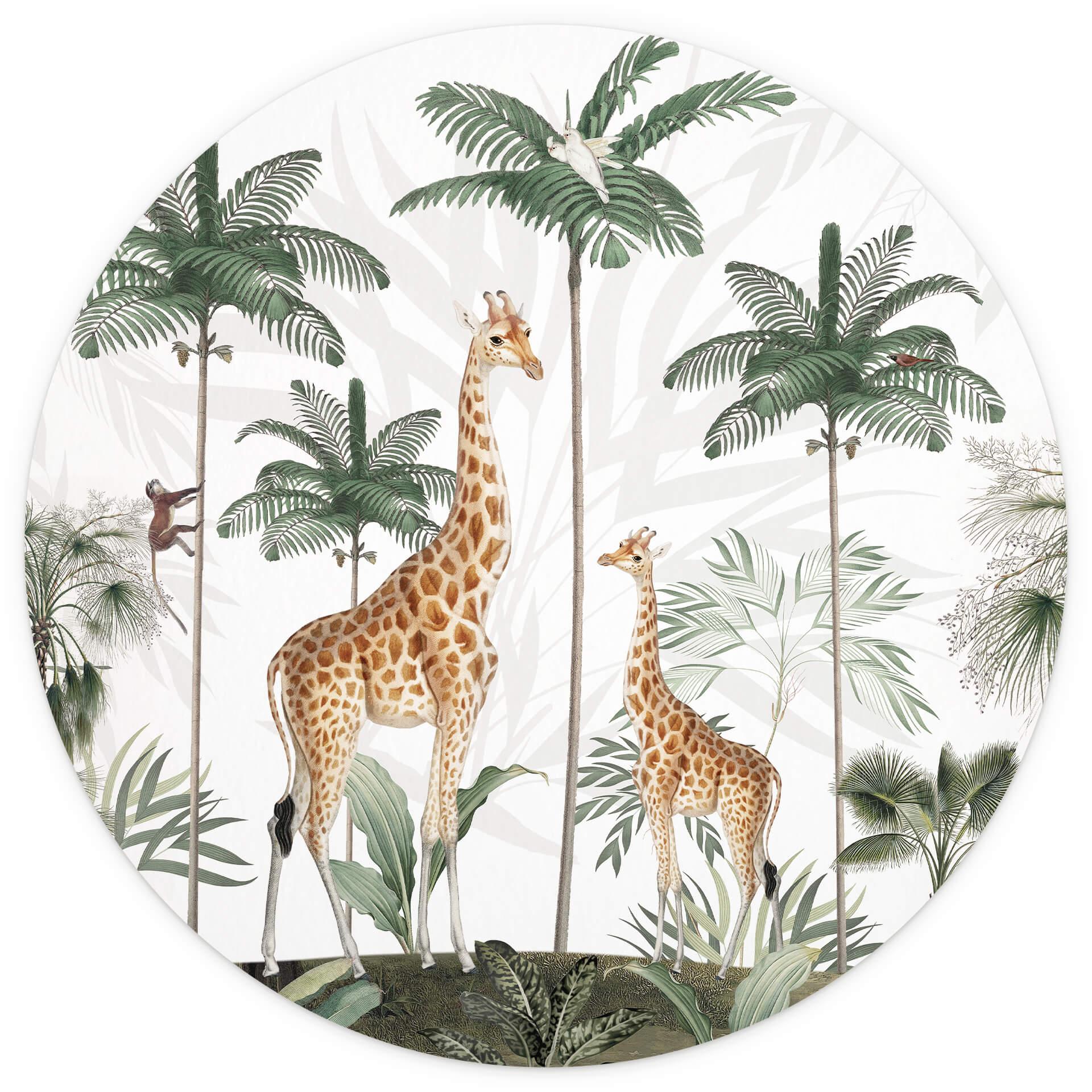 Behangcirkel Kikki Belle - Giraffes - vliesbehang/zelfklevend vliesbehang