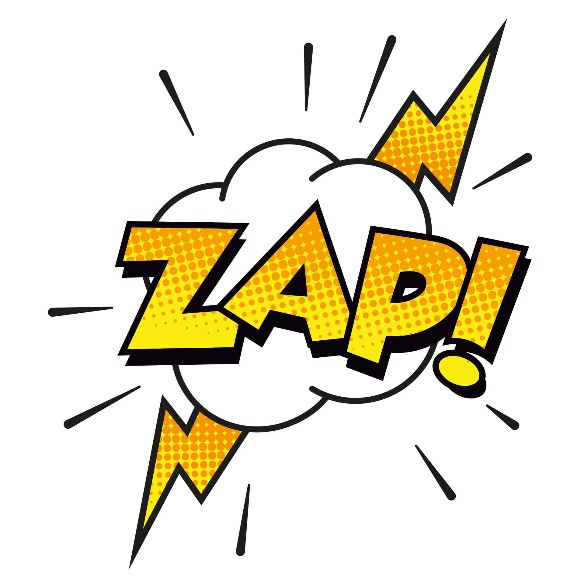 Wallsticker -  Comic Soundeffect - Zap!