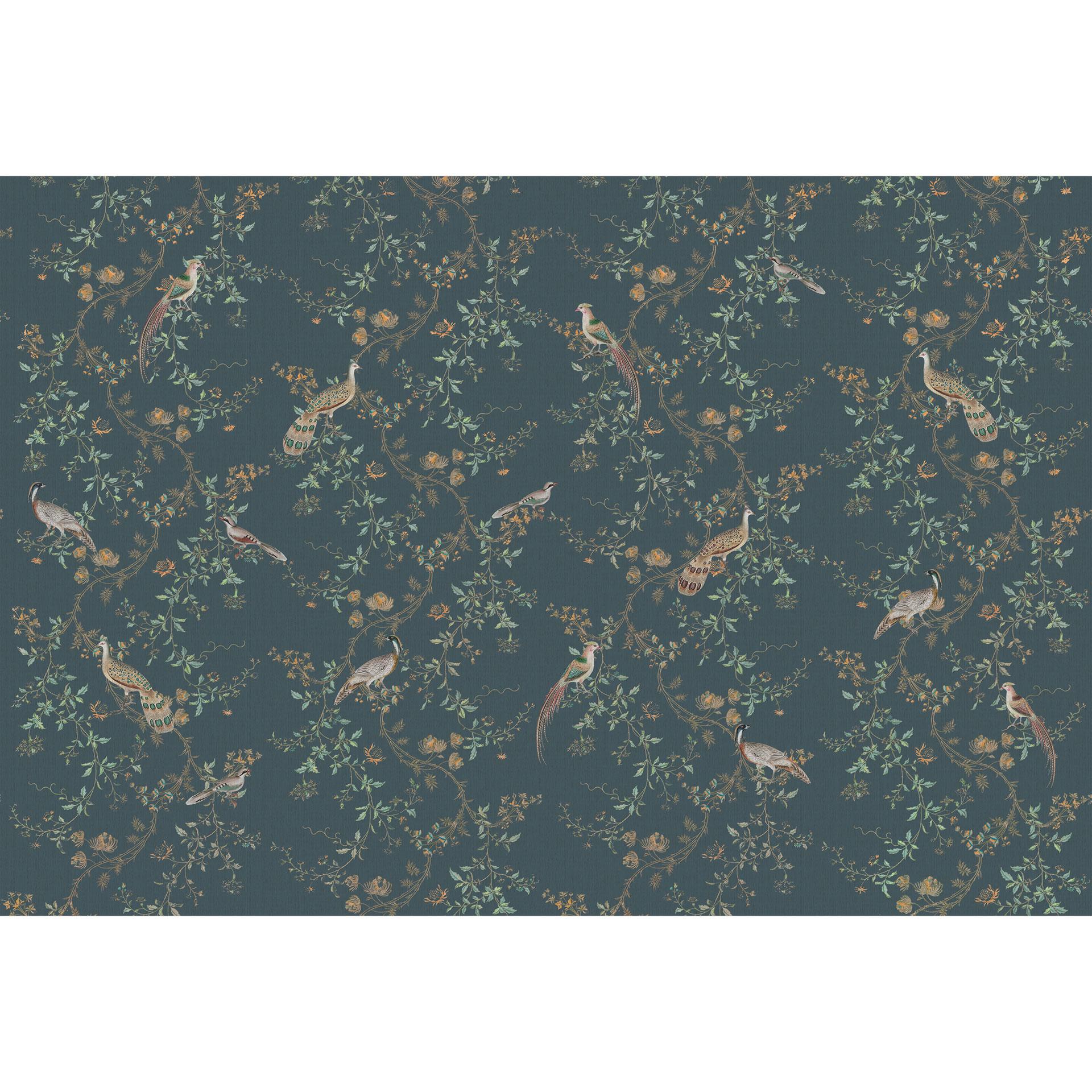 Exotische vogels in het bos Fotobehang - Bloomery Decor