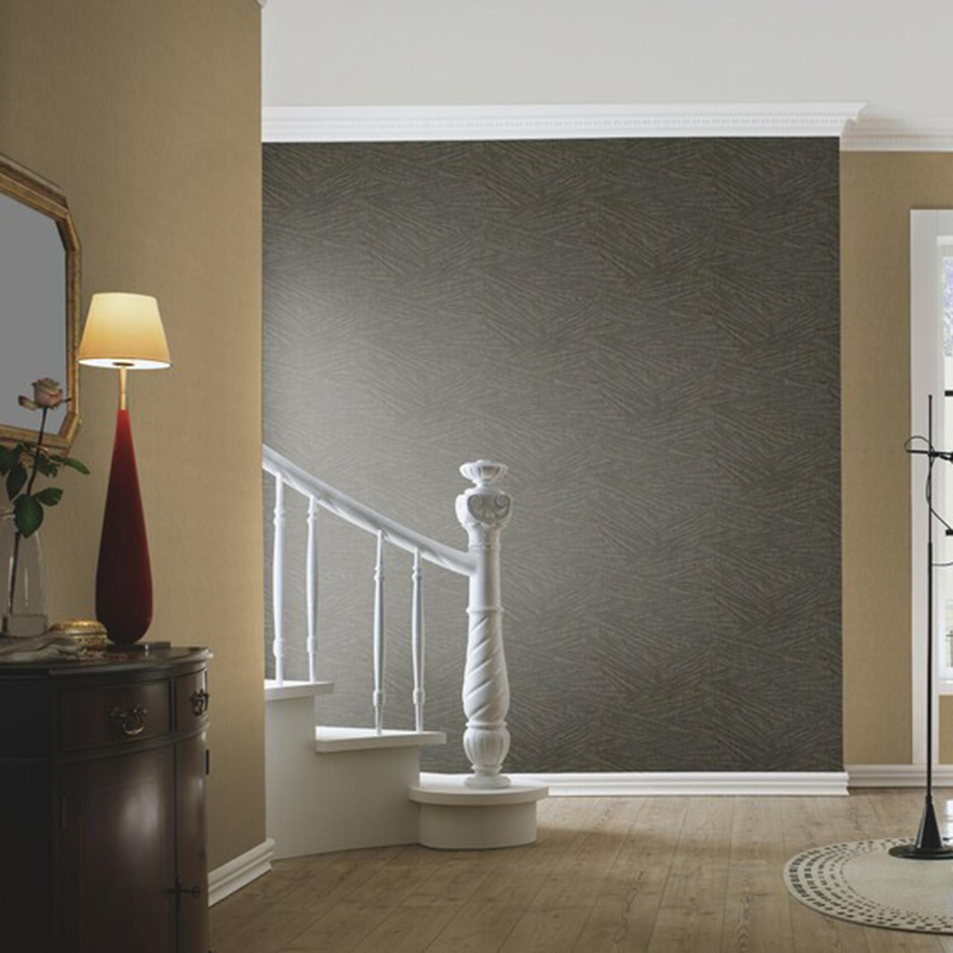 stribet tapet, non-woven tapet Sky Lounge mørkegrå metallic