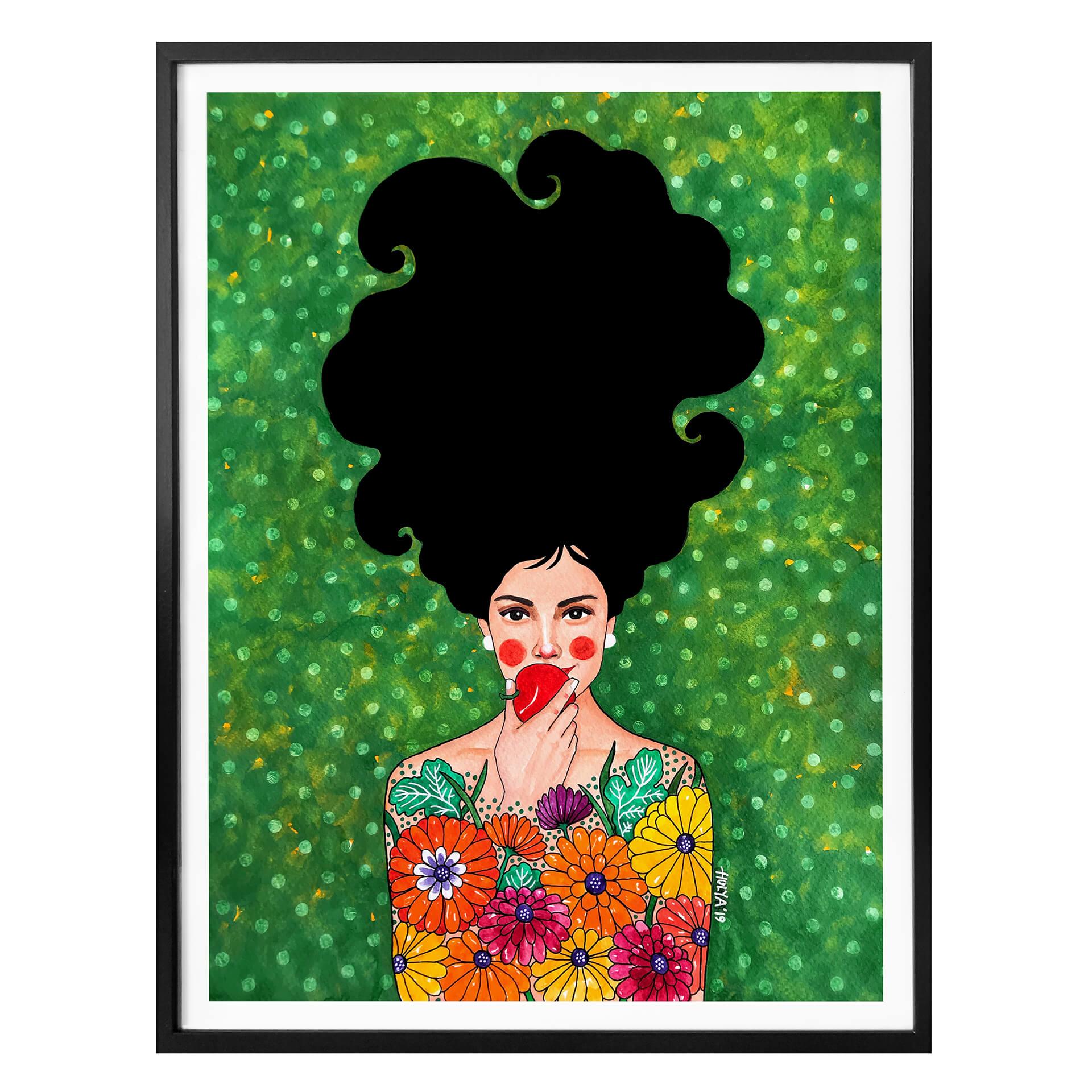 Póster Hülya - La manzana roja